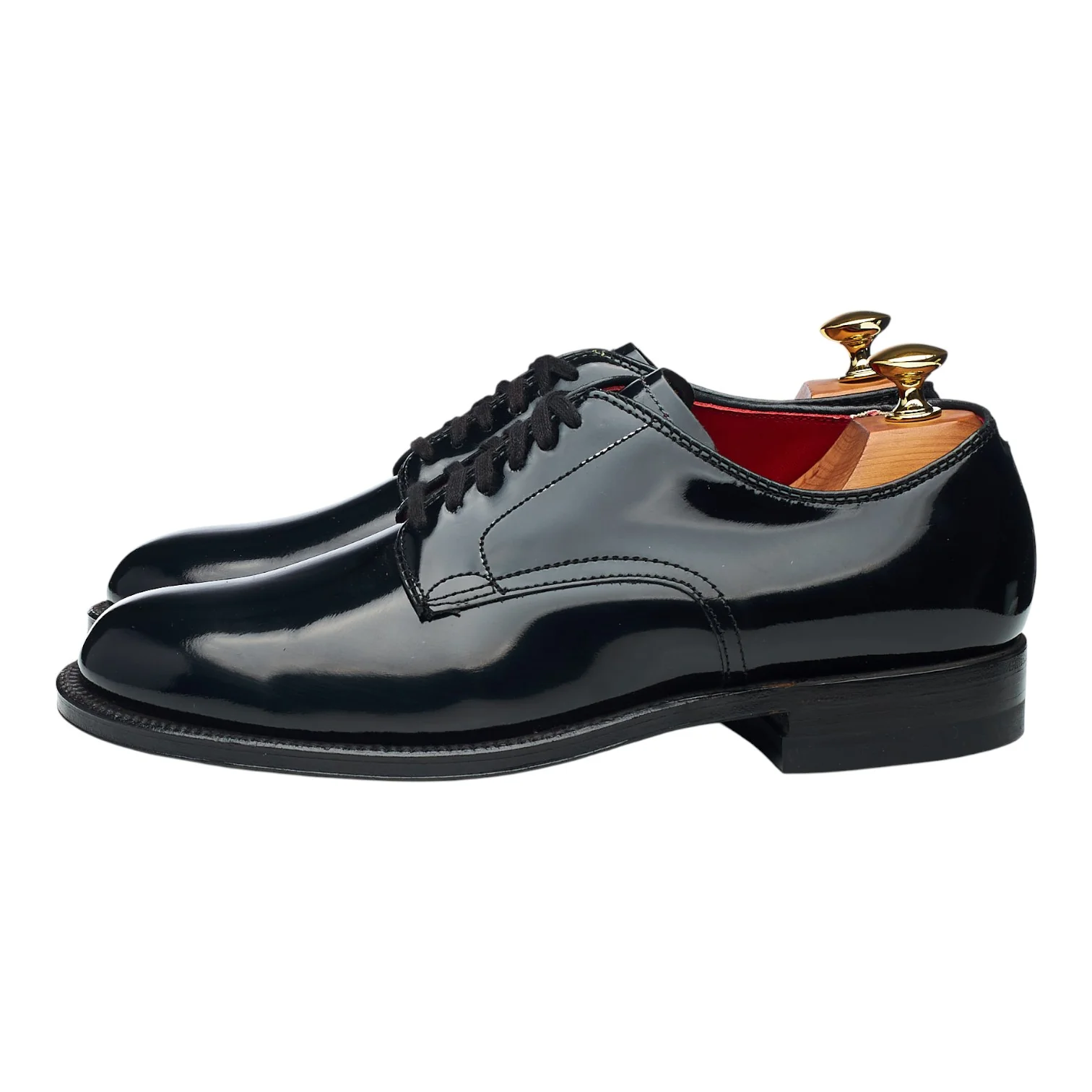 'N4405' Black Patent Leather Derby UK 6.5 US 7 D - Image 3