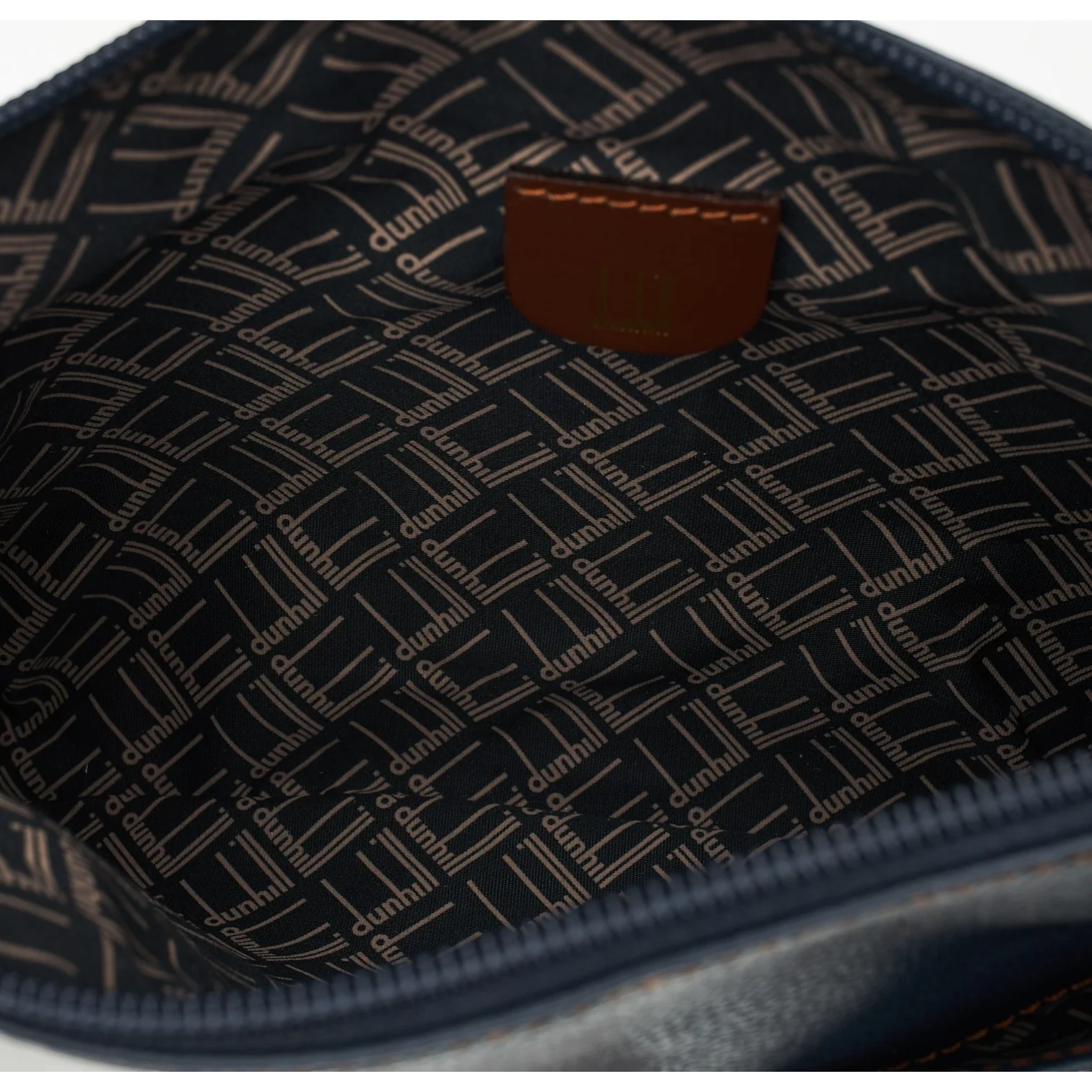 Navy Blue Grain Leather Wash Bag - Image 8