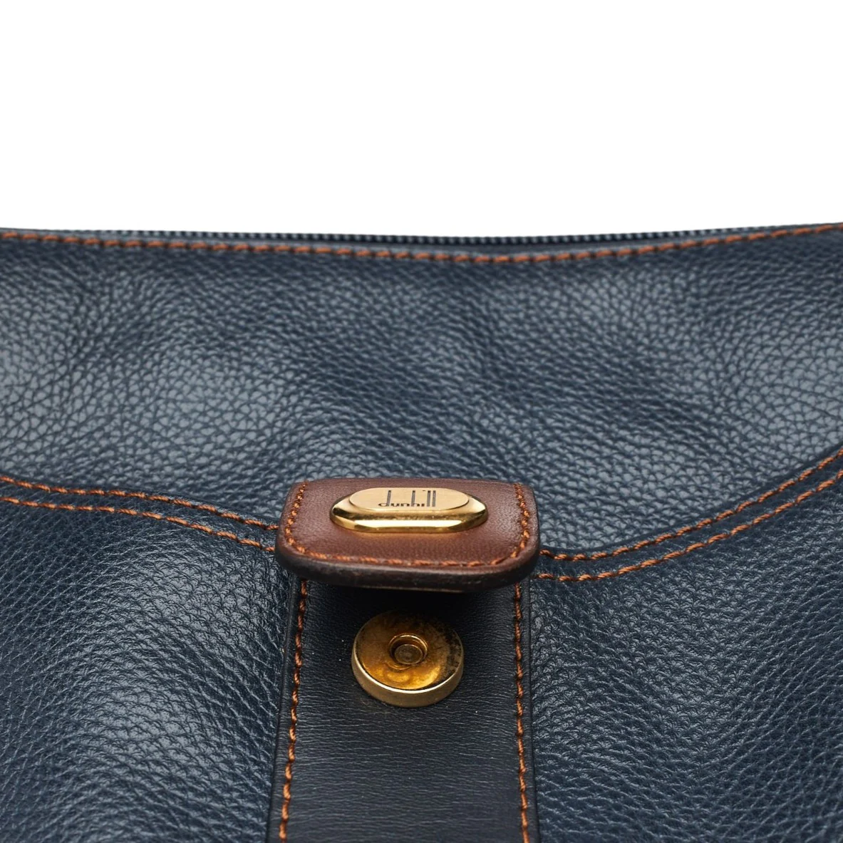 Navy Blue Grain Leather Wash Bag - Image 9
