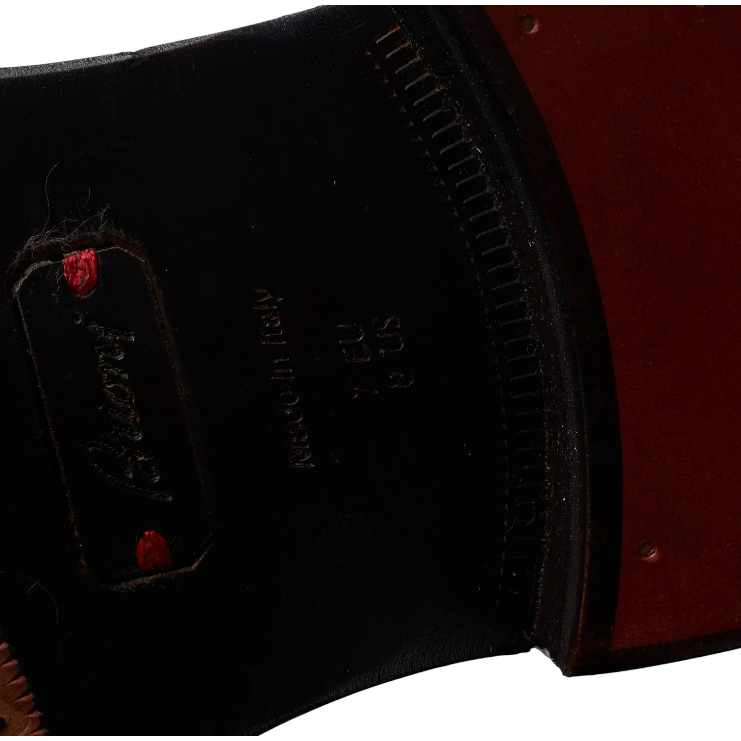 Navy Blue Grain Leather Brogues Boots UK 7 - Image 7