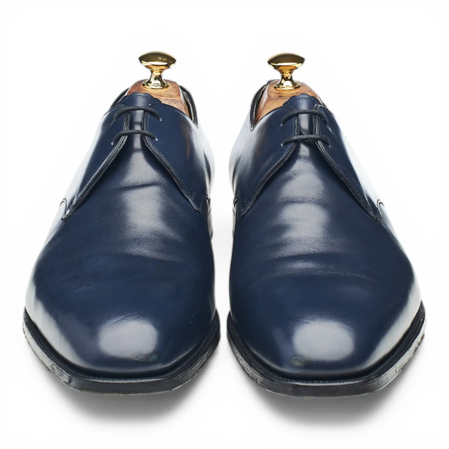 Navy Blue Leather Derby UK 11 E - Image 2
