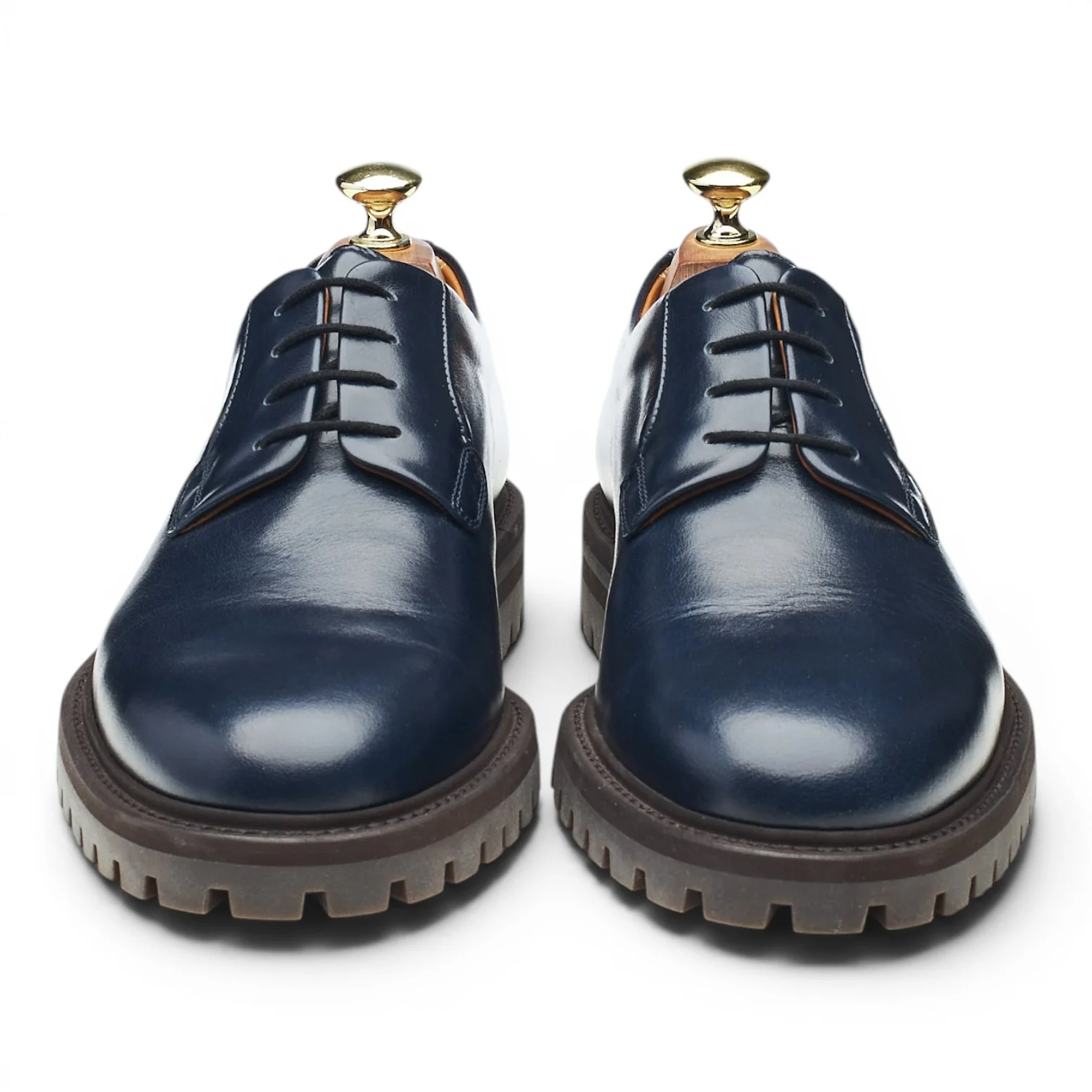 Navy Blue Leather Derby UK 6 EU 40 - Image 2