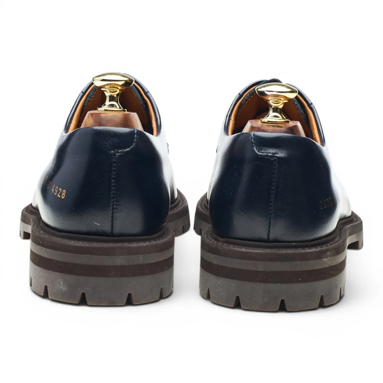 Navy Blue Leather Derby UK 6 EU 40 - Image 4