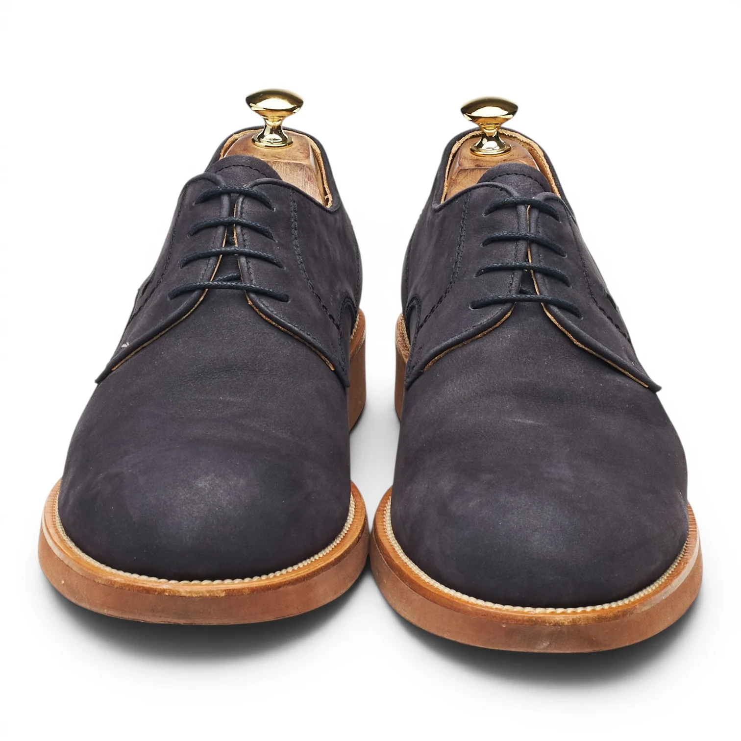 Navy Blue Nubuck Derby UK 11 - Image 2