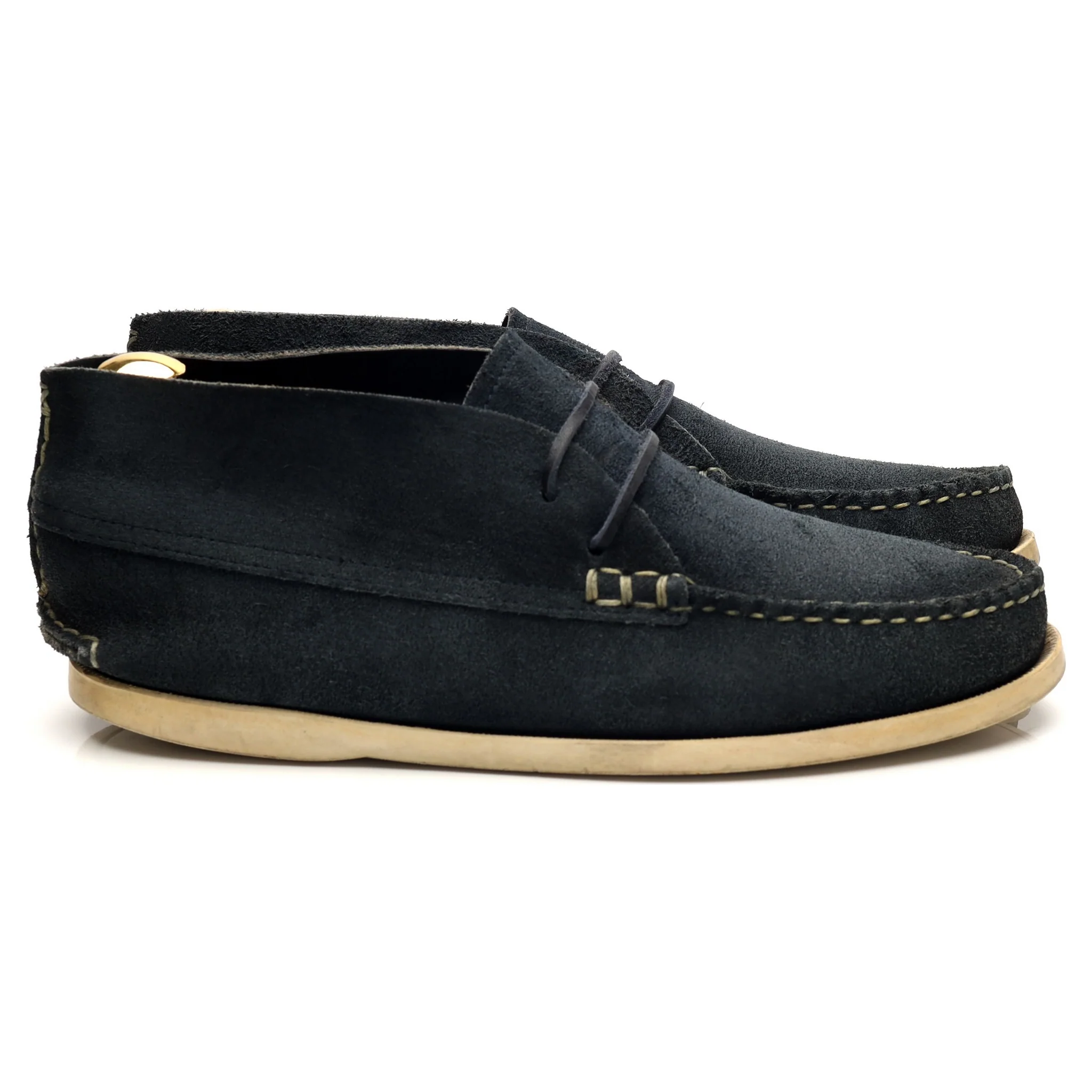 Navy Blue Suede Handsewn Chukka Boots UK 7 US 8