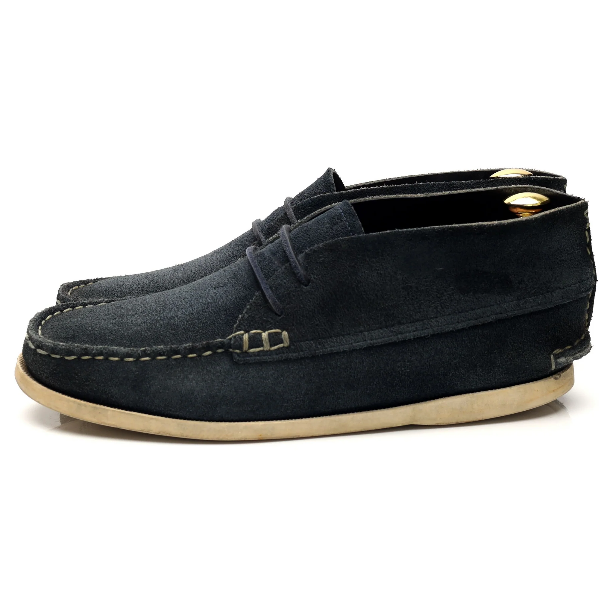 Navy Blue Suede Handsewn Chukka Boots UK 7 US 8 - Image 3