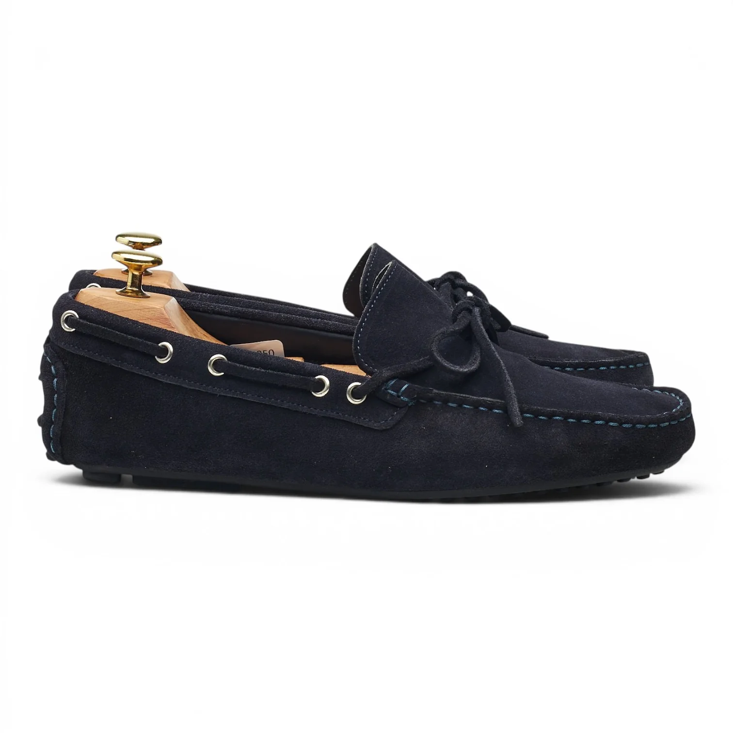Navy Blue Suede Driving Loafers UK 8
