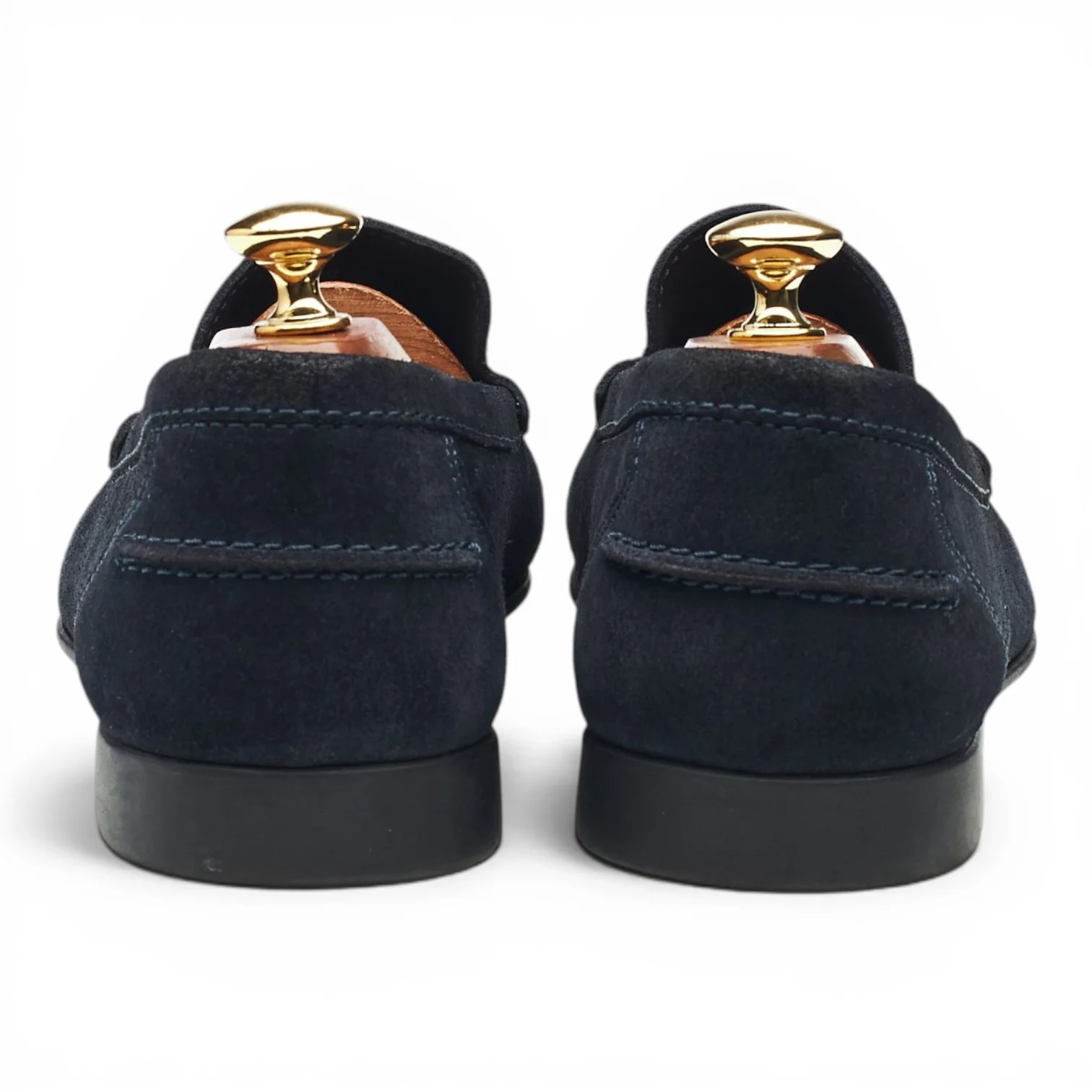 Navy Blue Suede Driving Loafers UK 9 - Image 4