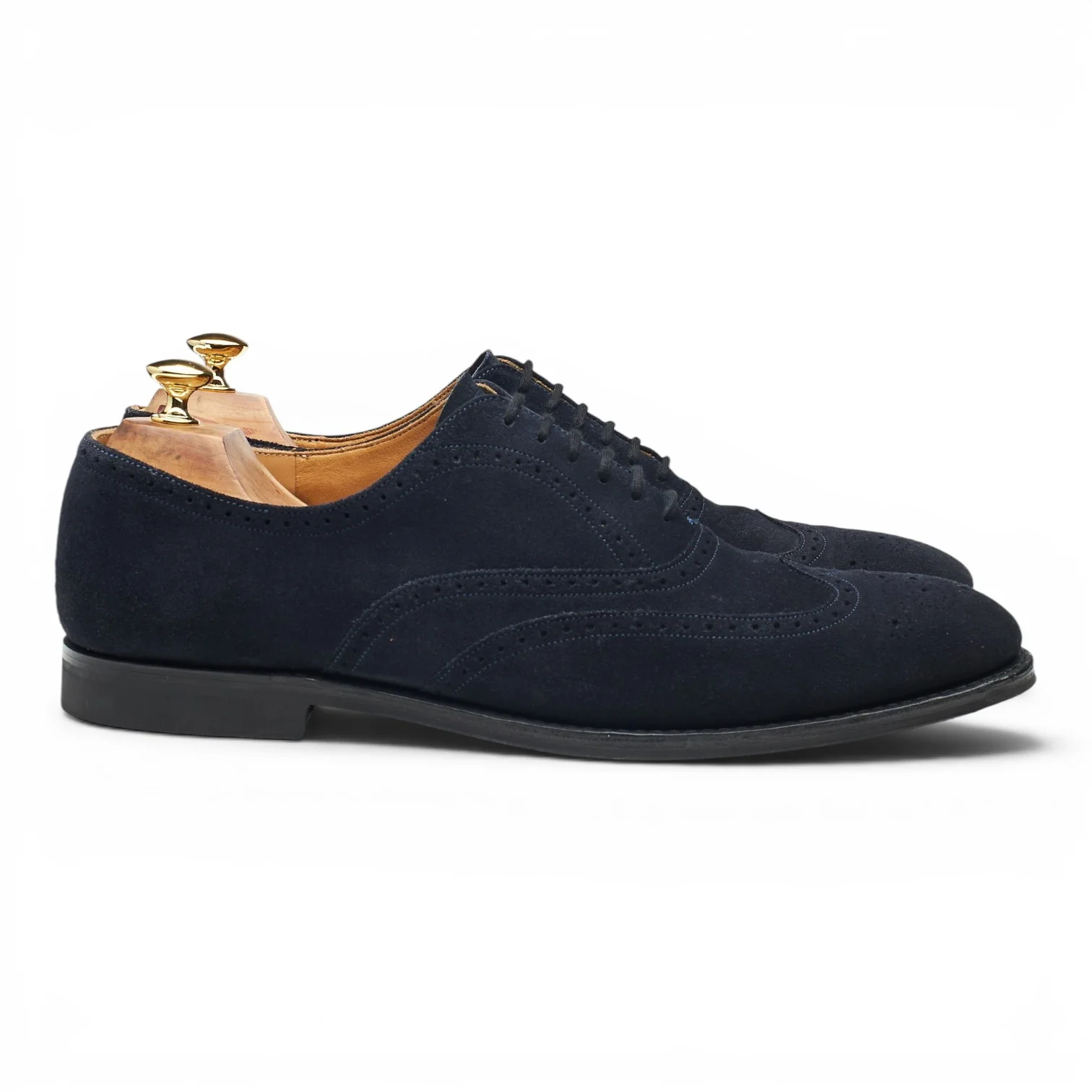 'Berlin' Navy Blue Suede Oxford Brogues UK 9.5 G