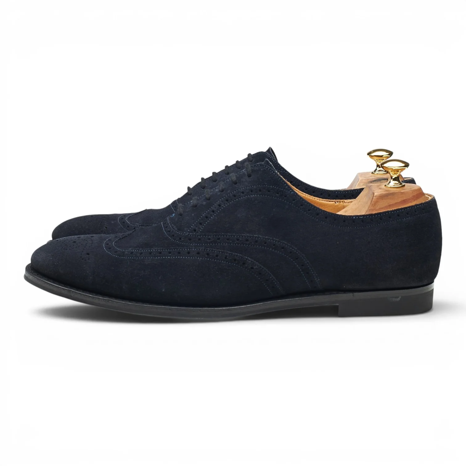 'Berlin' Navy Blue Suede Oxford Brogues UK 9.5 G - Image 3