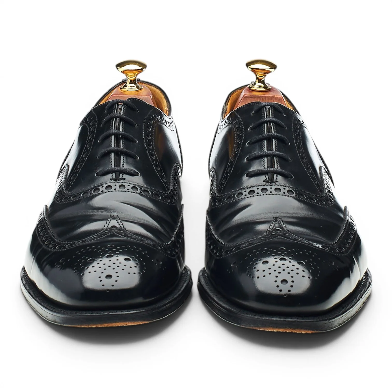 'Nene' Black Leather Oxford Brogues UK 9.5 G - Image 2