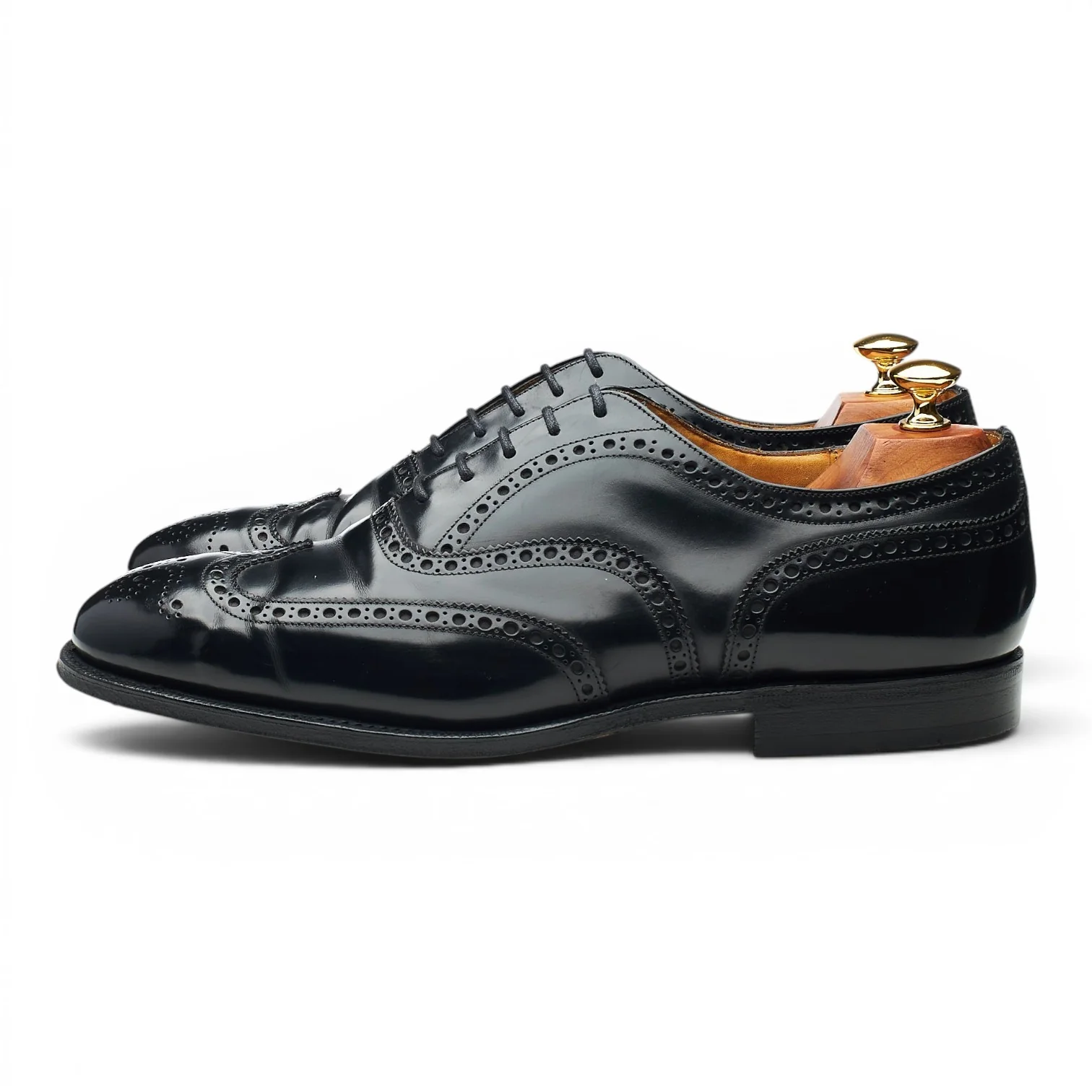 'Nene' Black Leather Oxford Brogues UK 9.5 G - Image 3