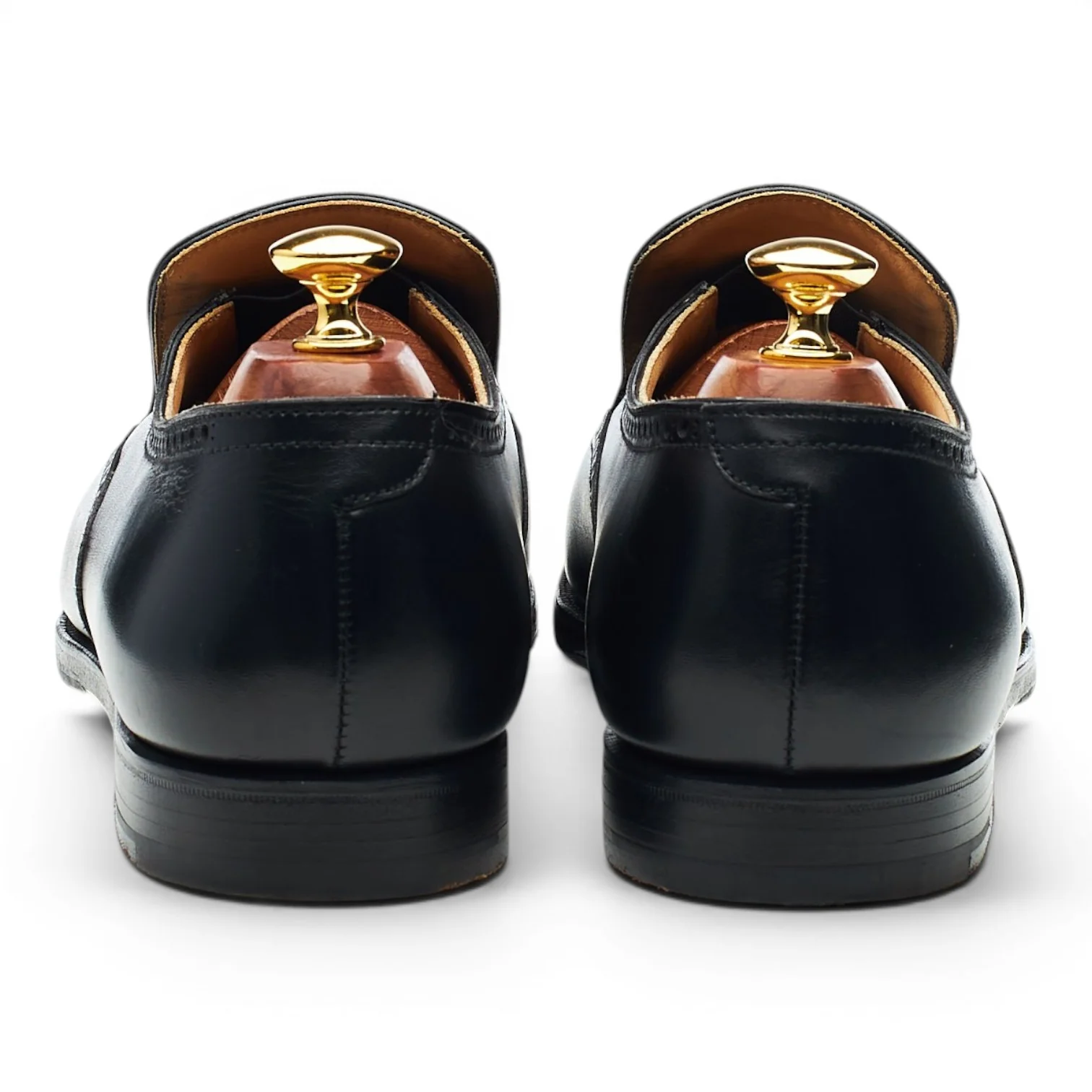 New & Lingwood Black Leather Slip On Brogue Loafers UK 9.5 E - Image 4