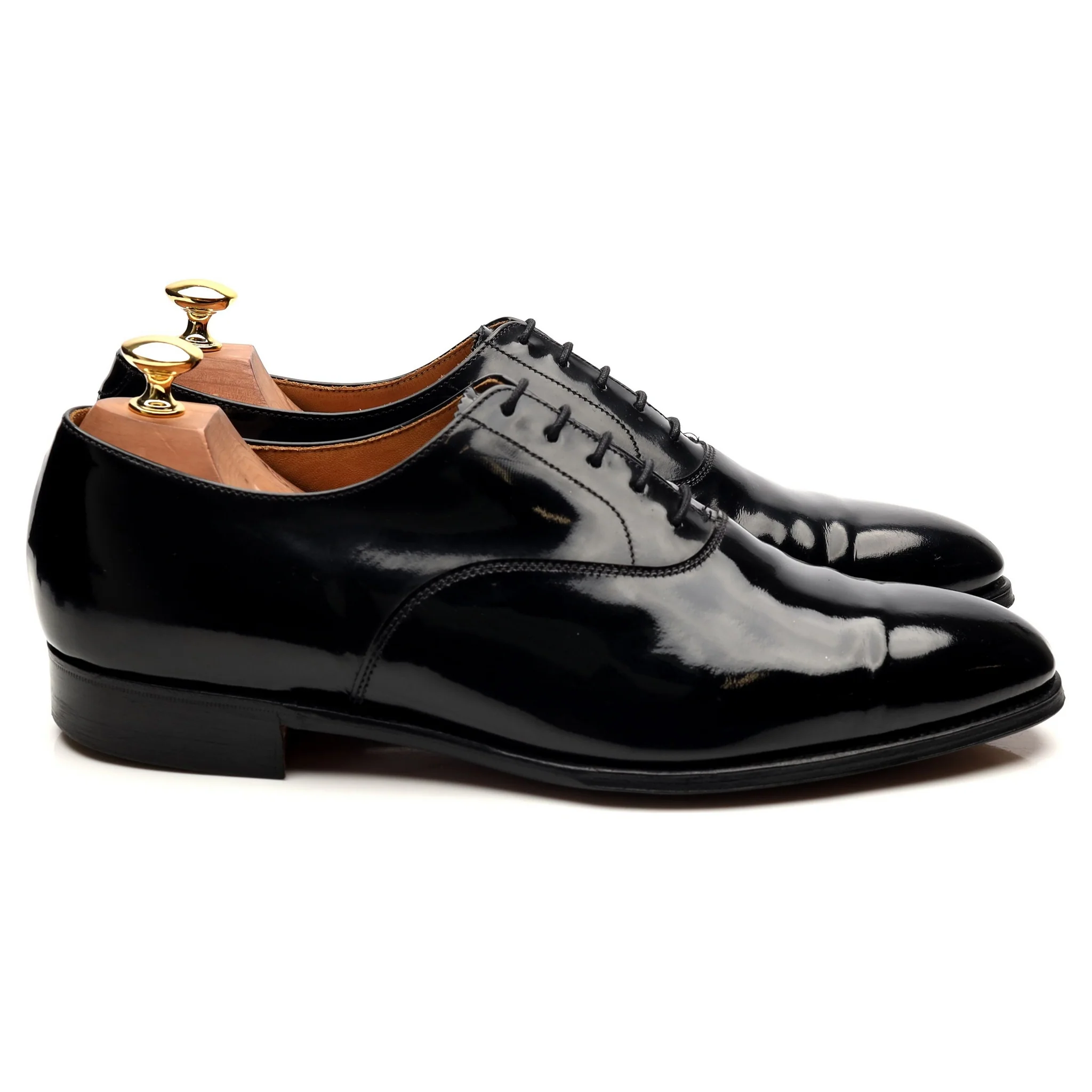 New & Lingwood Black Patent Leather Oxford UK 9 E - Image 6