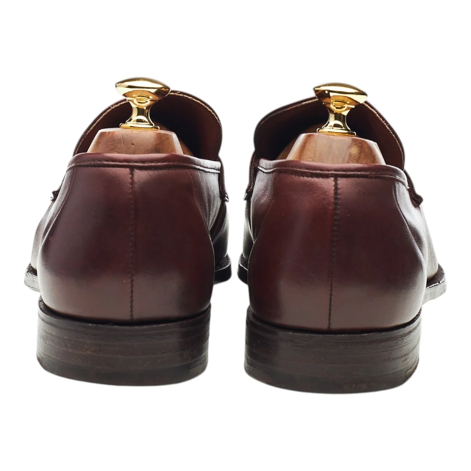 New & Lingwood Burgundy Leather Penny Loafers UK 10.5 E - Image 4