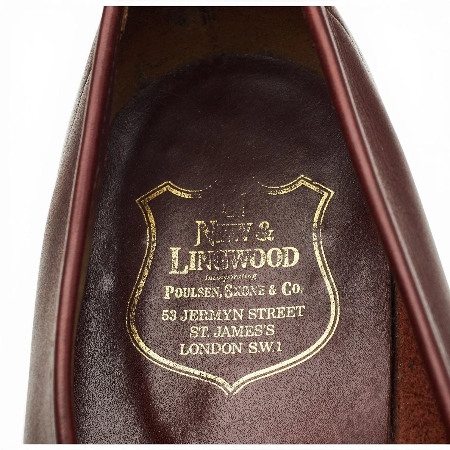 New & Lingwood Burgundy Leather Penny Loafers UK 10.5 E - Image 6