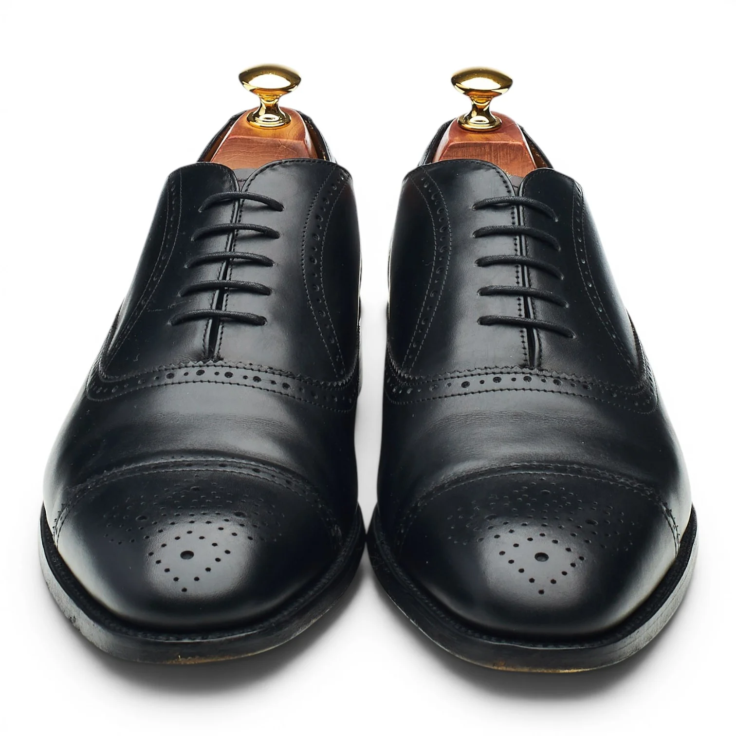 'Newcastle' Black Leather Oxford Brogues UK 9.5 G - Image 2