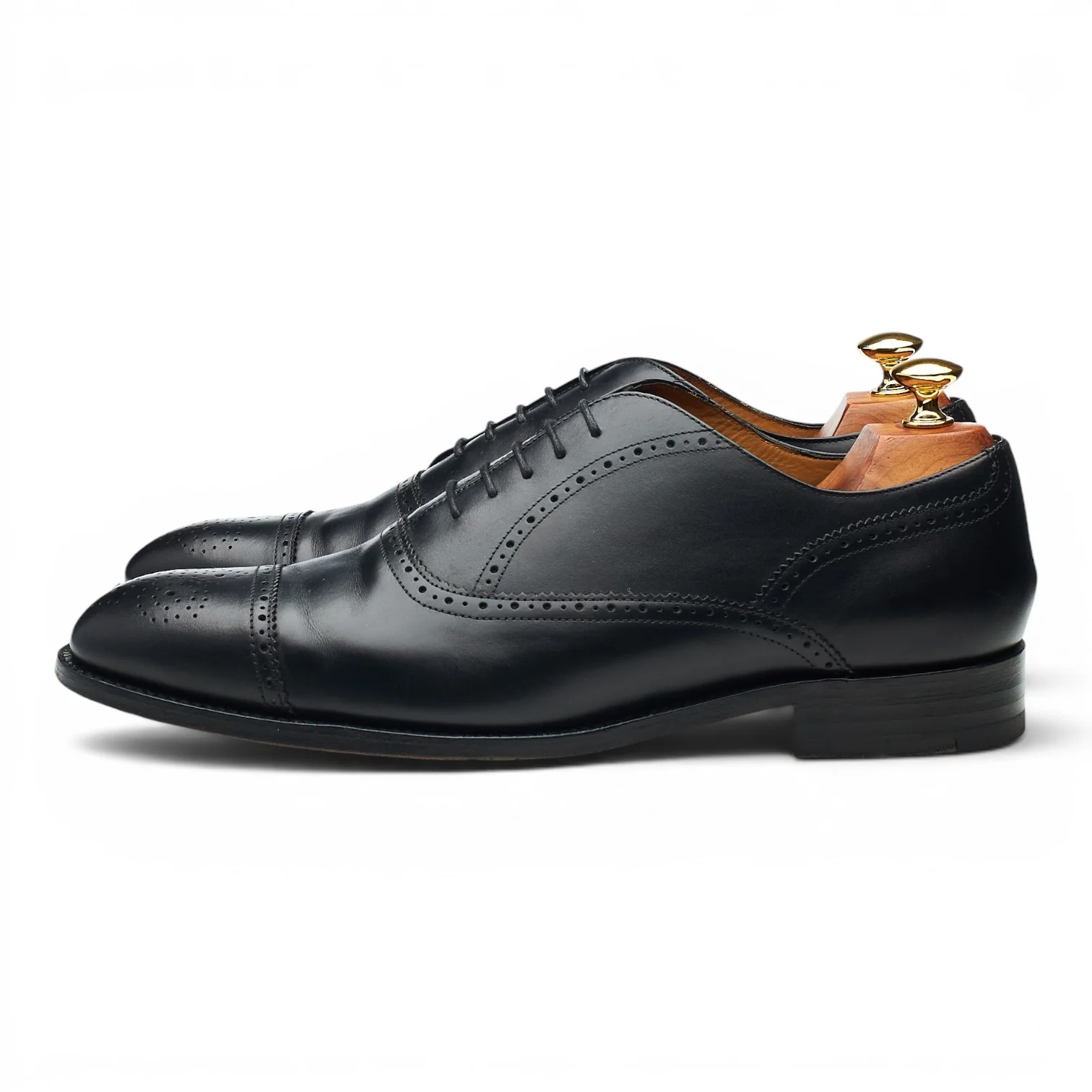 'Newcastle' Black Leather Oxford Brogues UK 9.5 G - Image 3