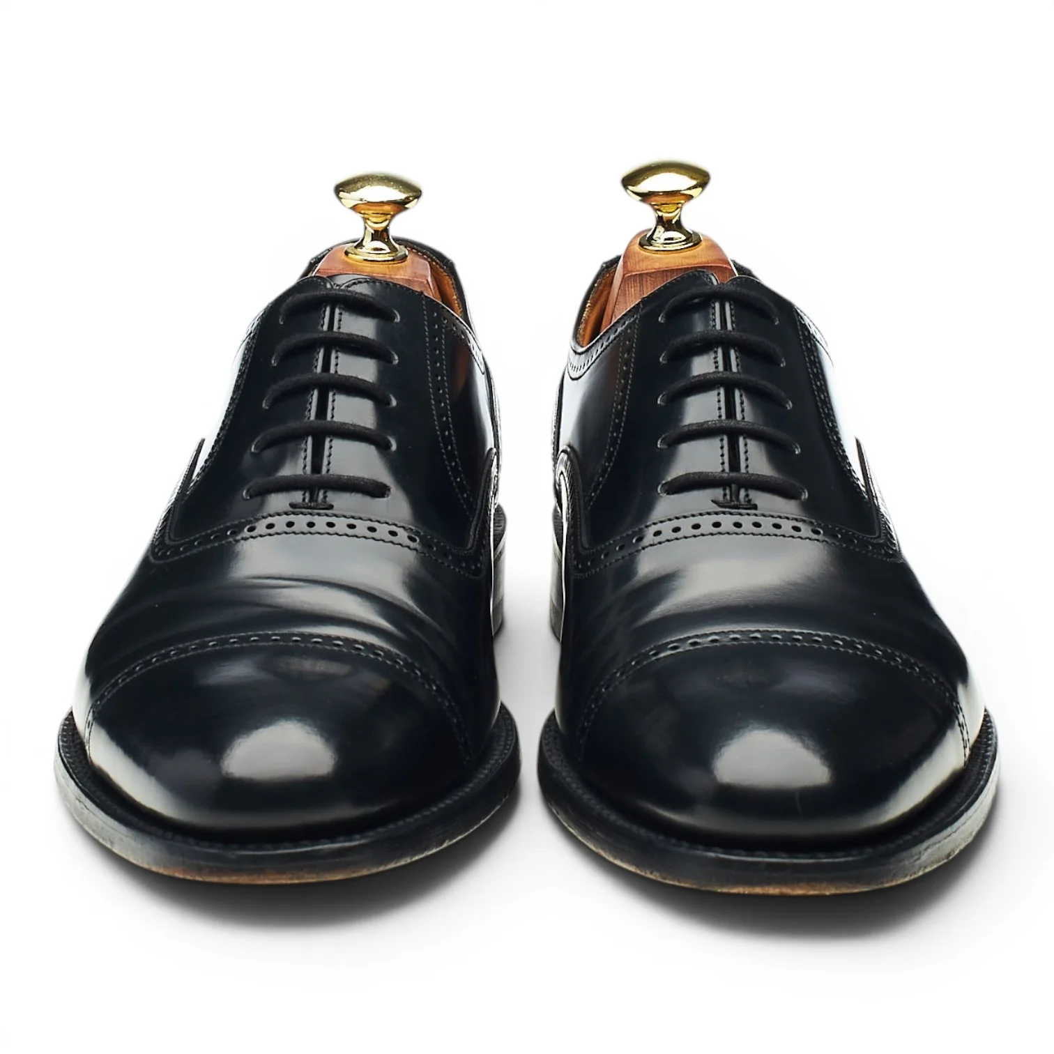 Next Black Leather Oxford Brogues UK 7 F - Image 2