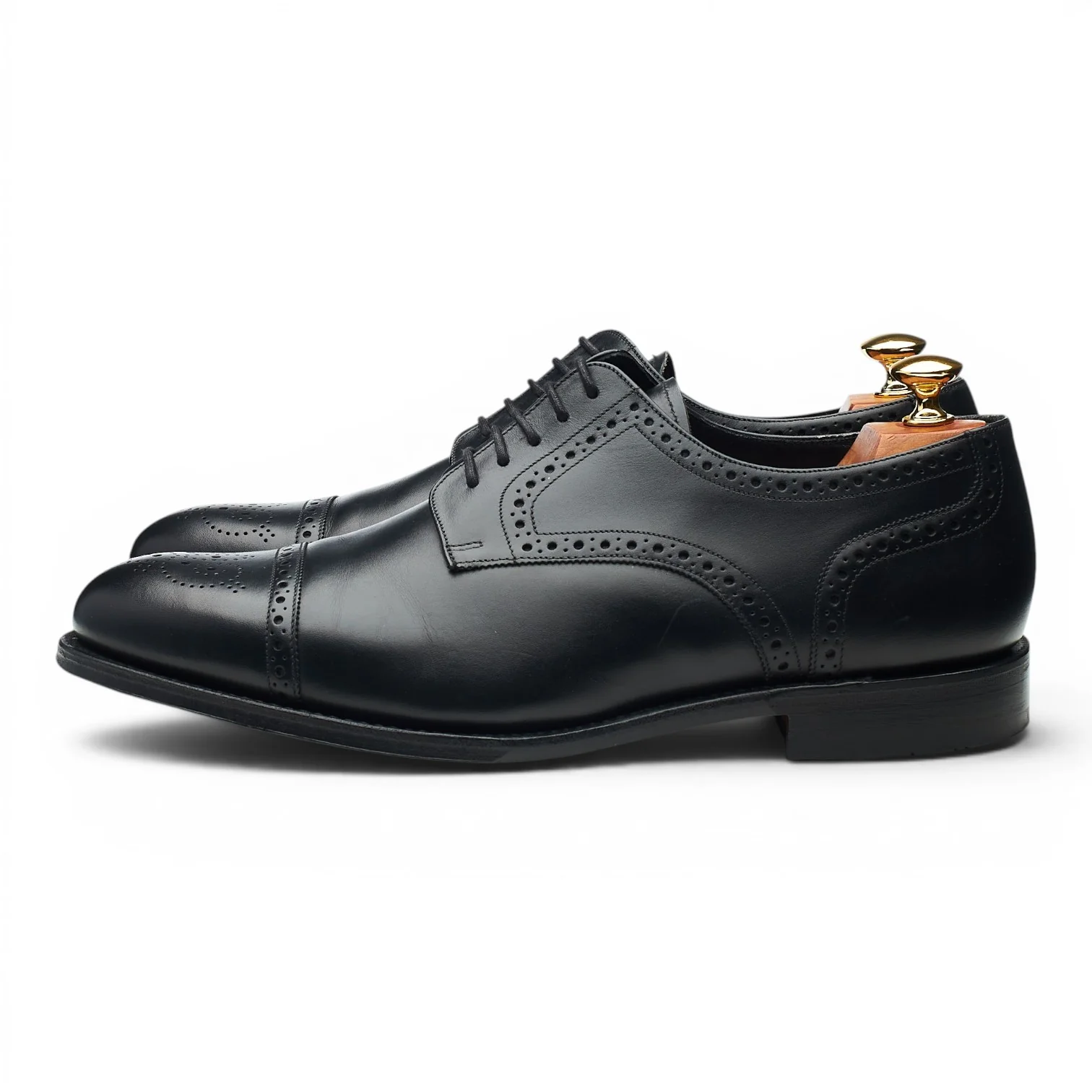 'Nuffield' Black Leather Derby Brogues UK 9.5 G - Image 3