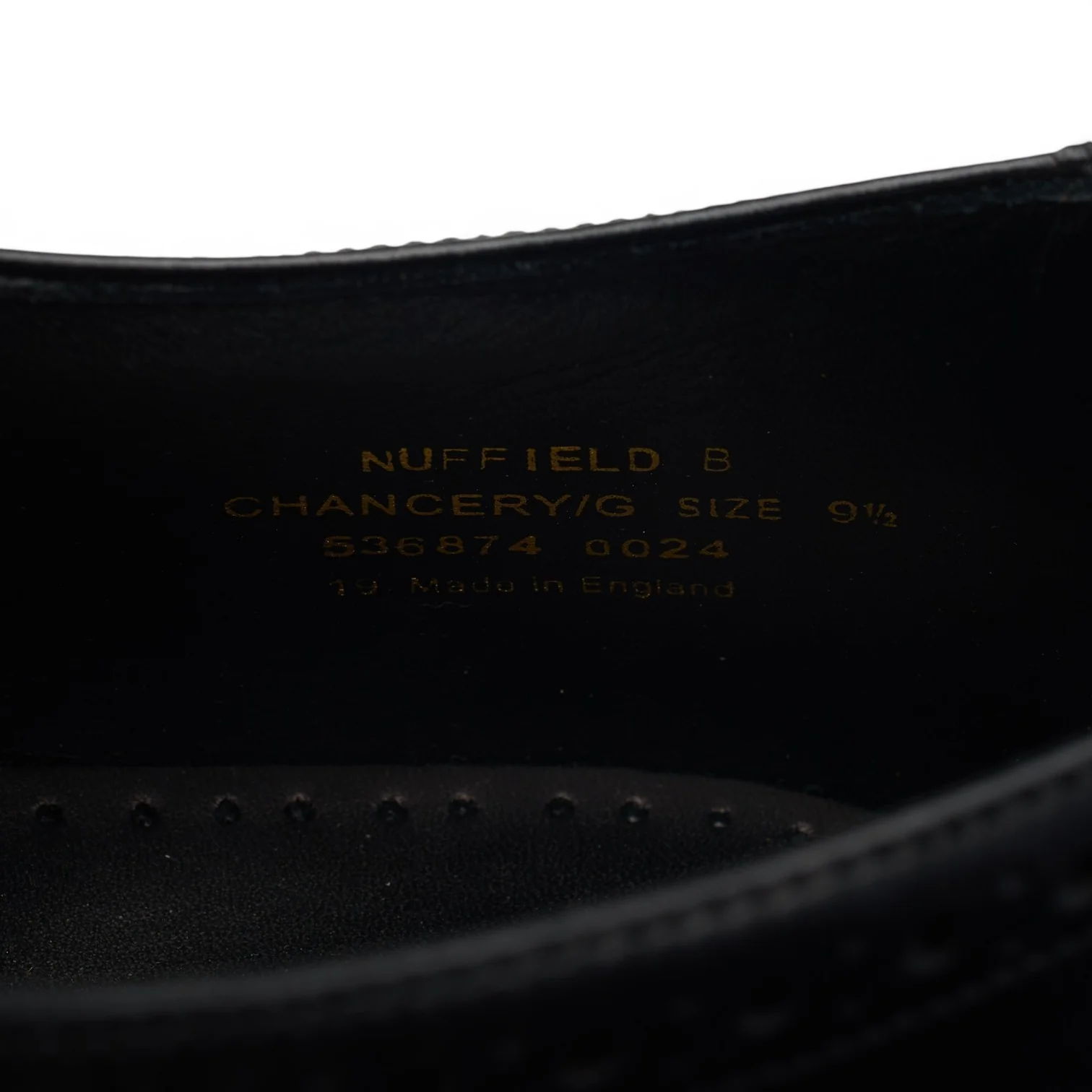 'Nuffield' Black Leather Derby Brogues UK 9.5 G - Image 7