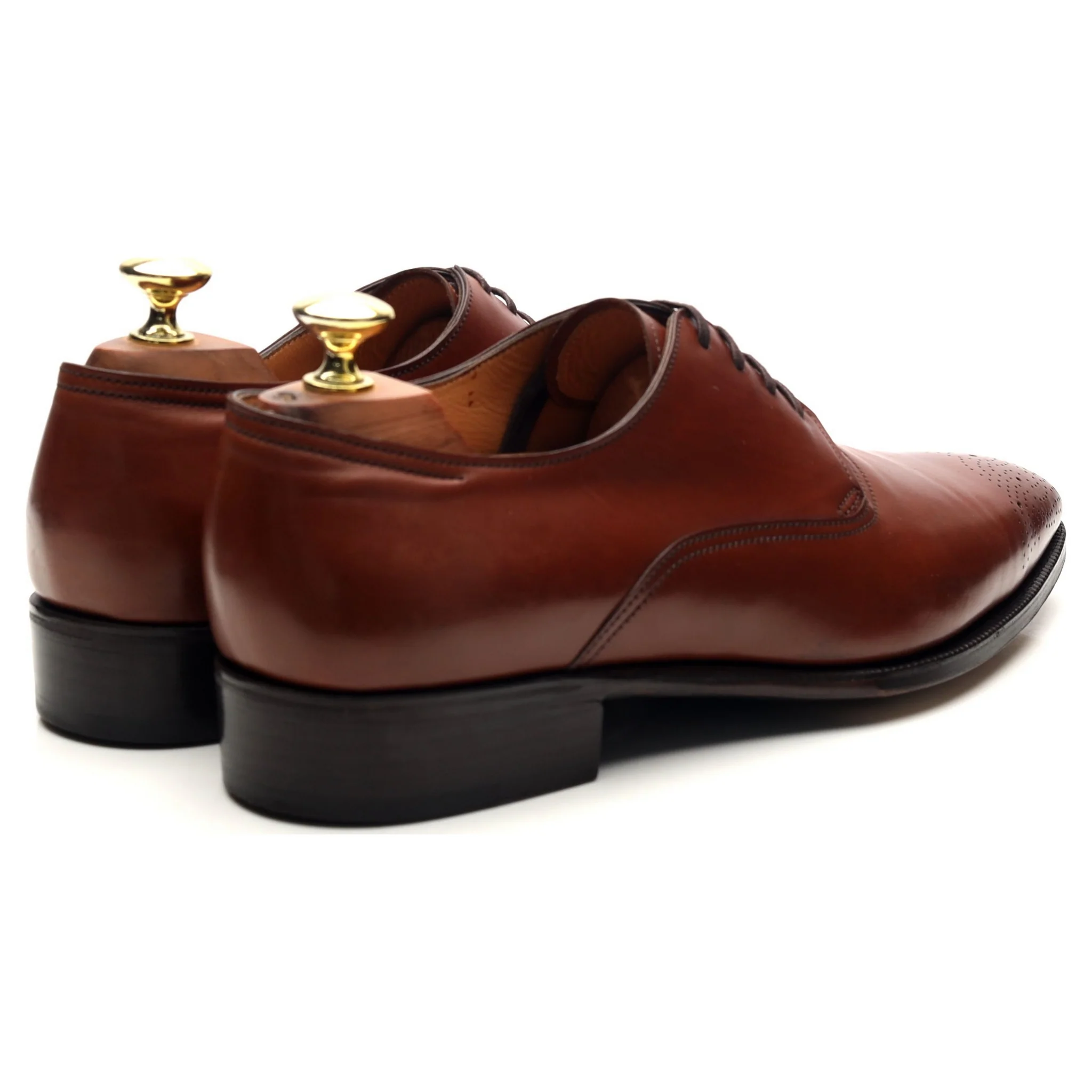 Prestige 'Oakley' Tan Brown Leather Derby UK 7.5 E - Image 5