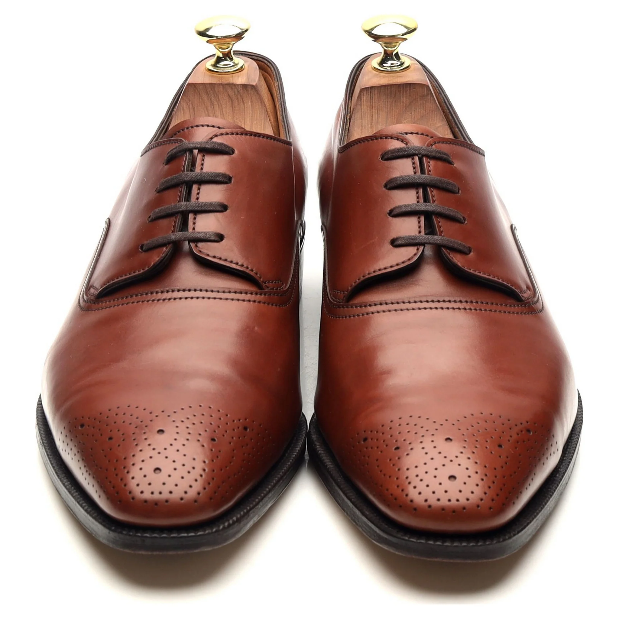 Prestige 'Oakley' Tan Brown Leather Derby UK 7.5 E - Image 9