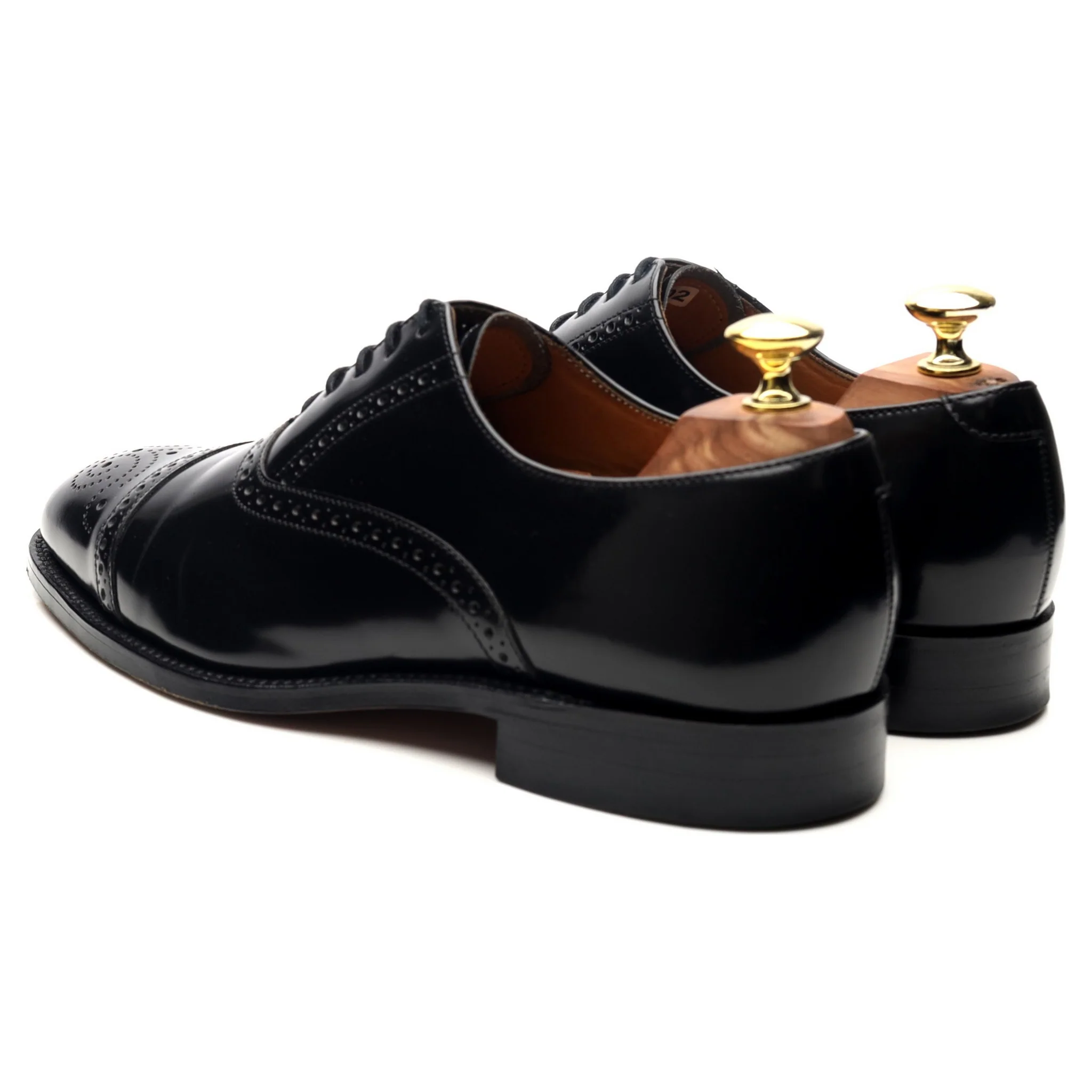 'Oban' Black Leather Oxford Brogues UK 7 - Image 3