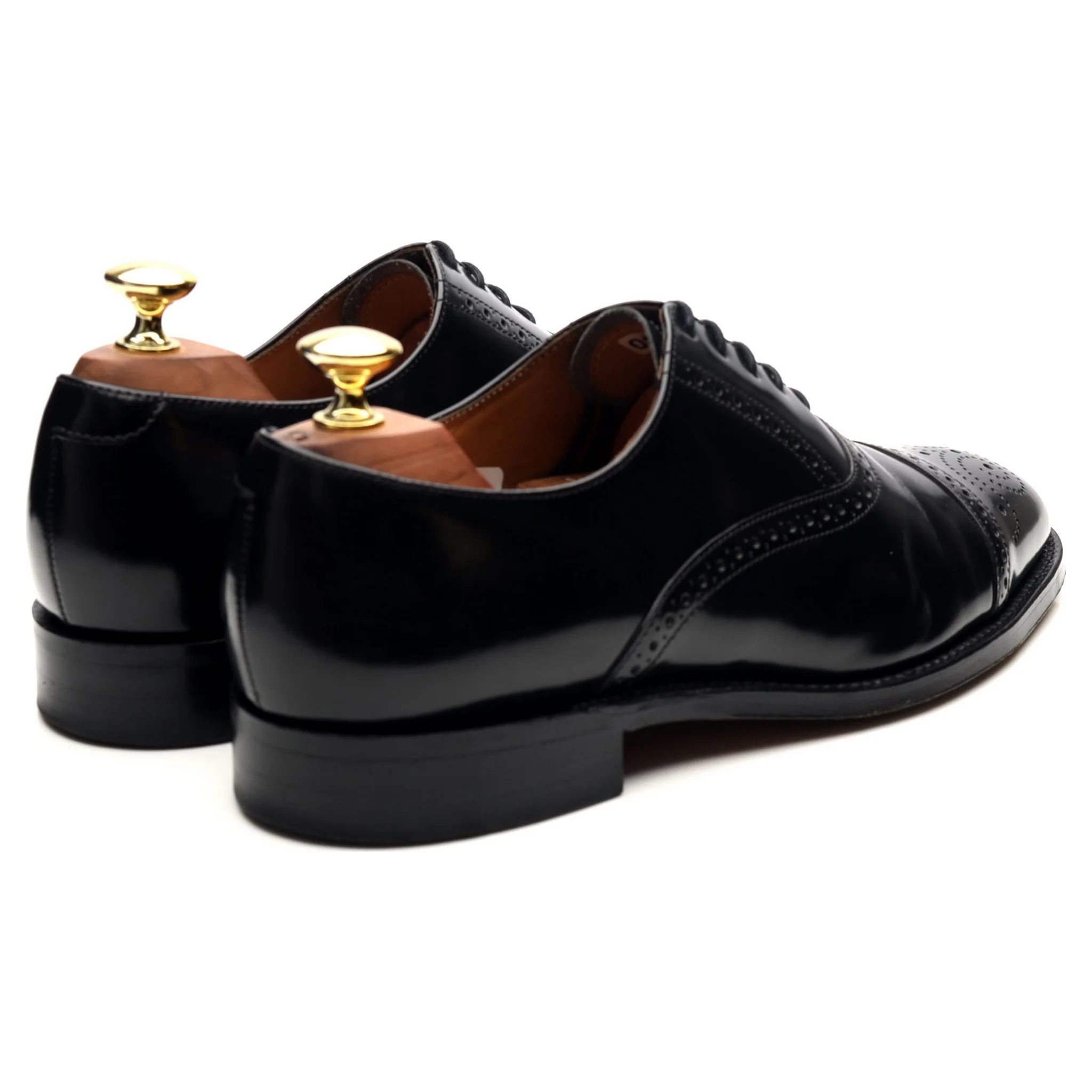 'Oban' Black Leather Oxford Brogues UK 7 - Image 5