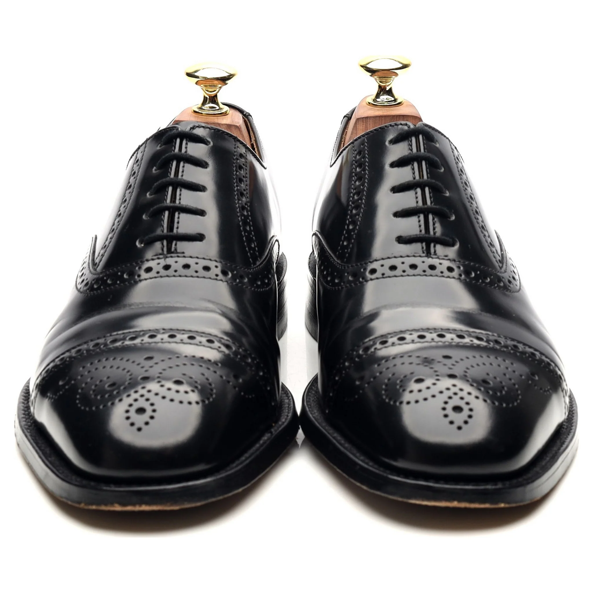 'Oban' Black Leather Oxford Brogues UK 7 - Image 8
