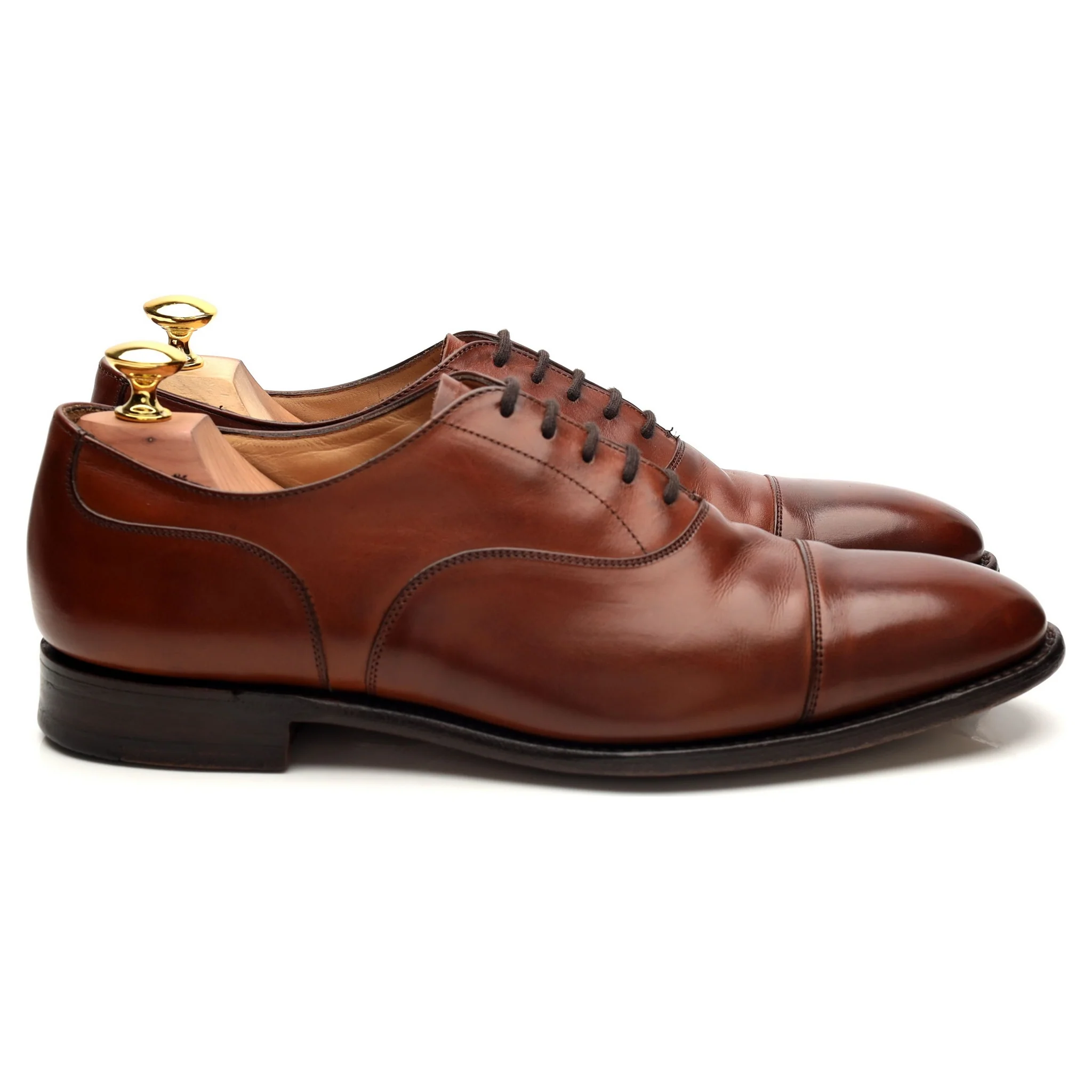 'Oborne' Tan Brown Leather Oxford UK 7.5 F
