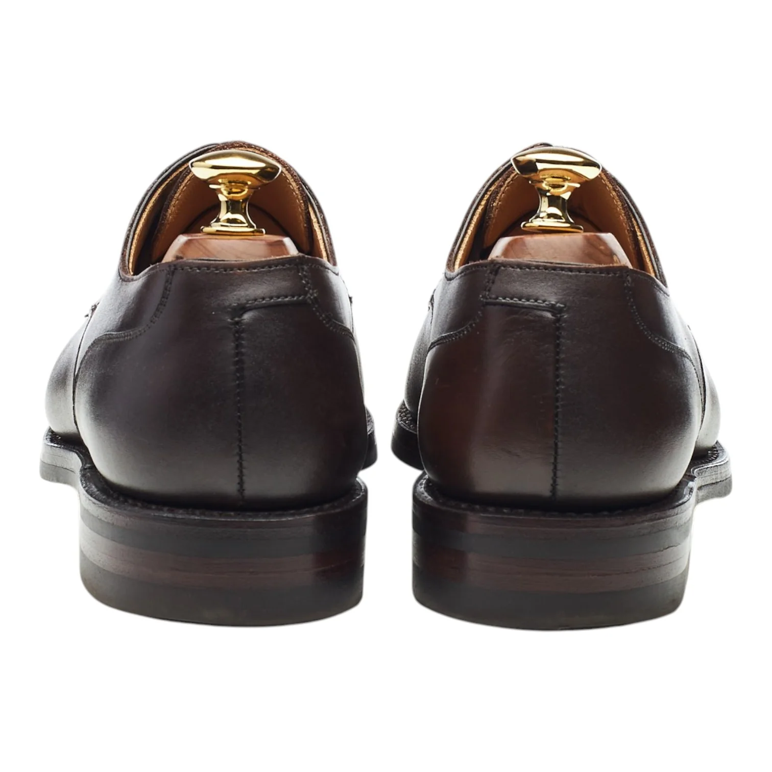 'Onslow' Dark Brown Leather Apron Derby UK 6.5 E - Image 4