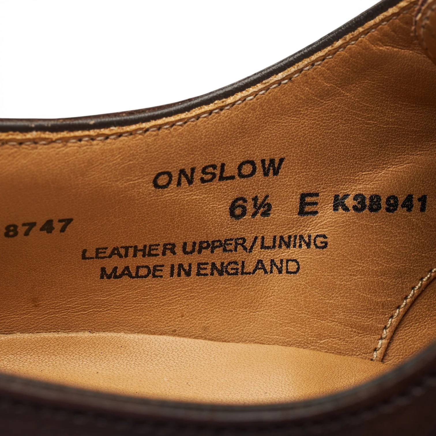'Onslow' Dark Brown Leather Apron Derby UK 6.5 E - Image 7
