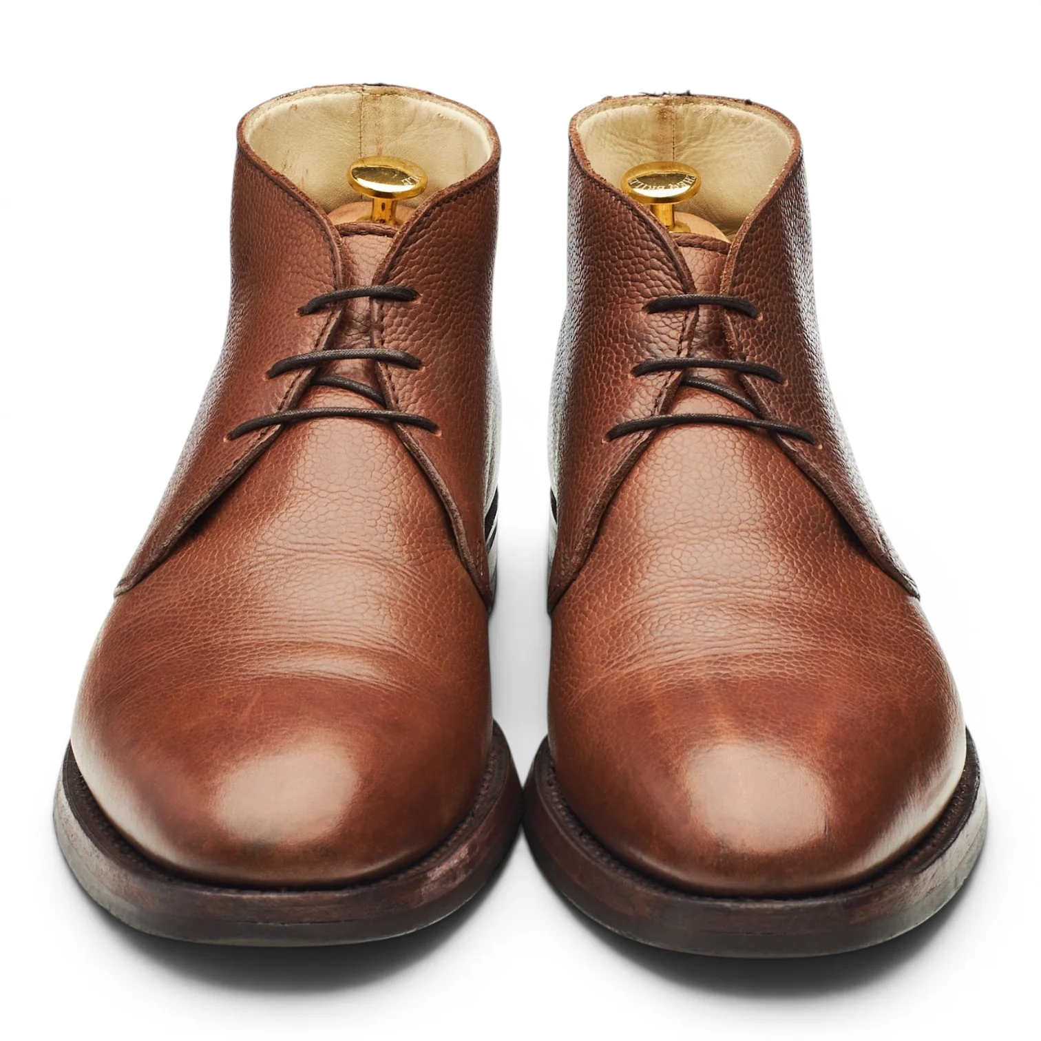 'Orkney' Tan Brown Grain Leather Chukka Boots UK 9.5 F - Image 2
