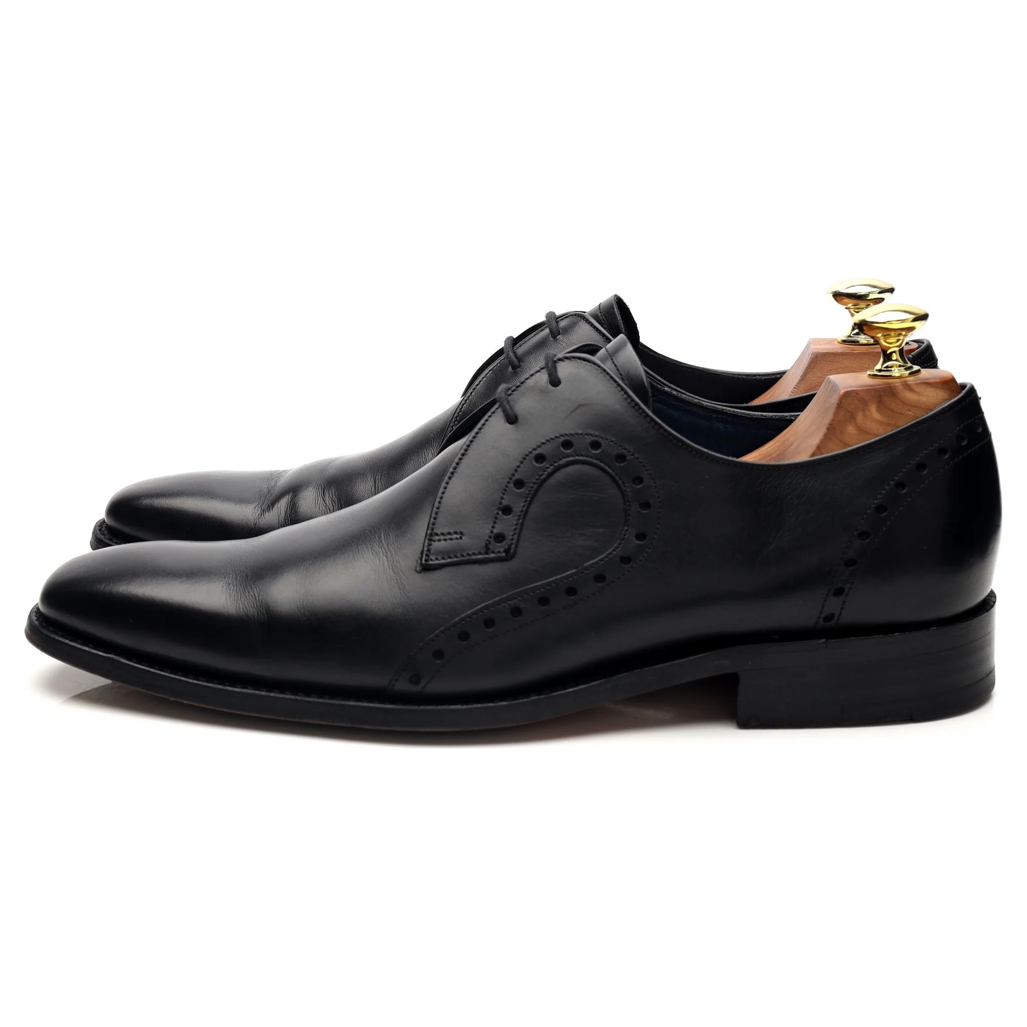 'Orlando' Black Leather Derby UK 7.5 F - Image 3