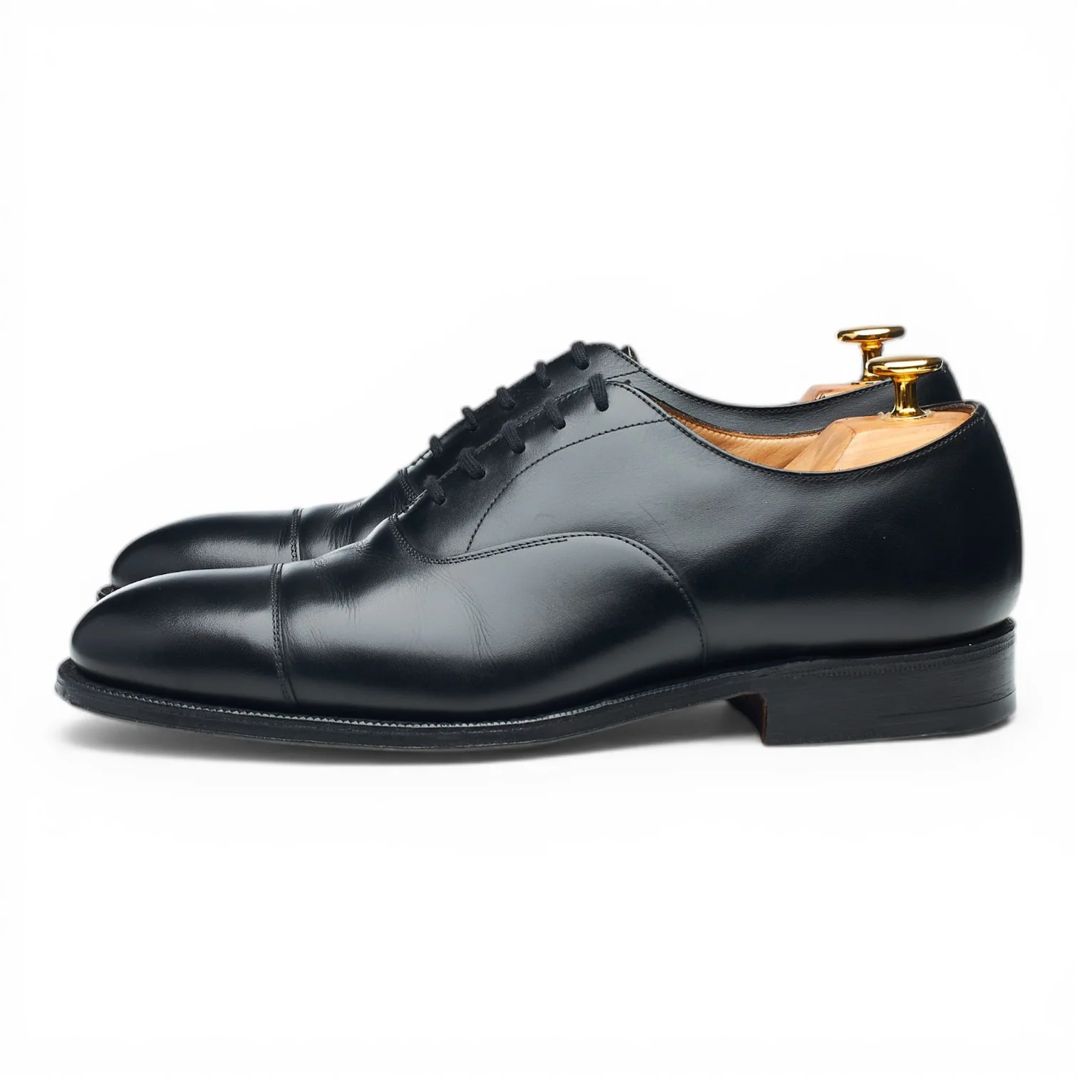 'Osborne' Black Leather Oxford UK 6 F - Image 3