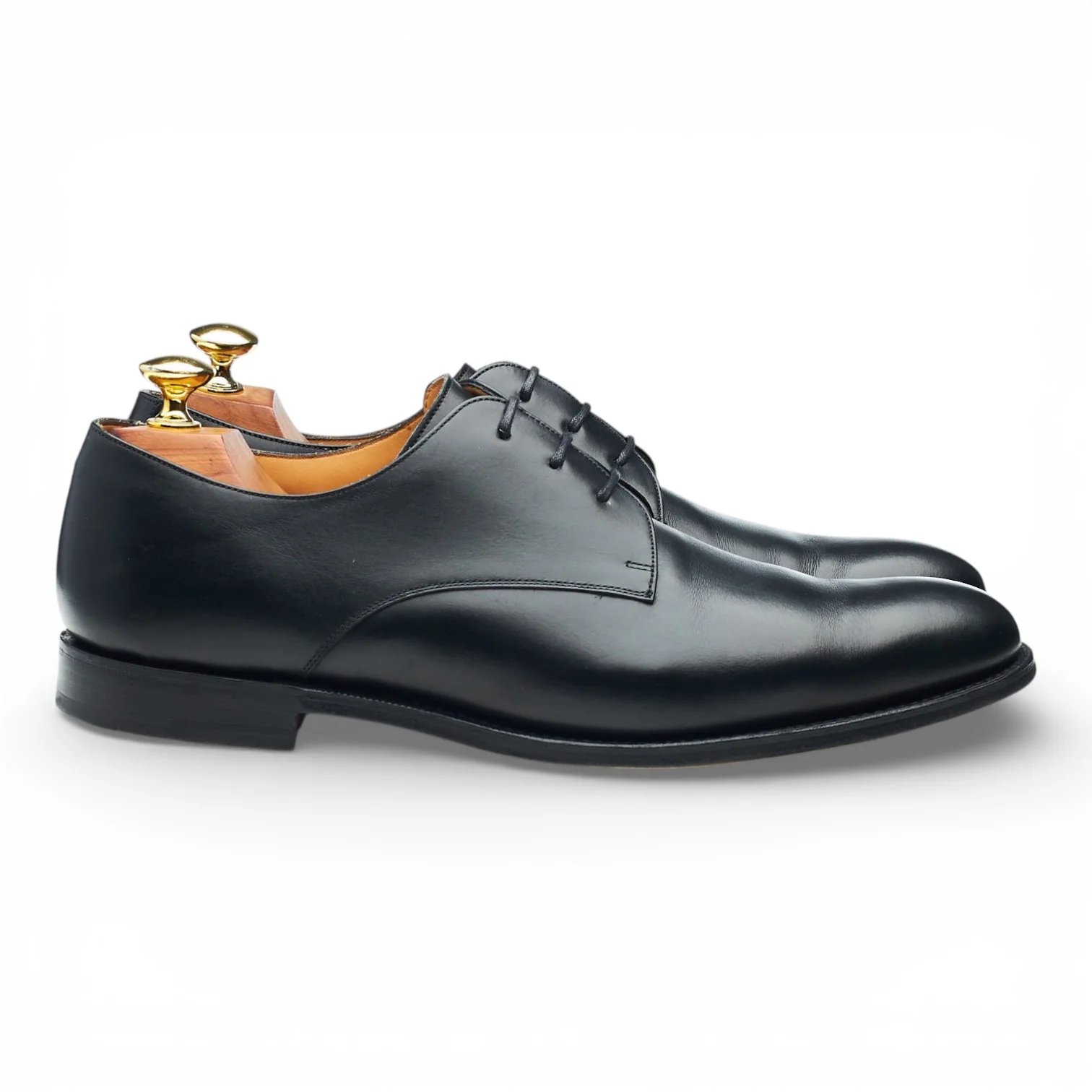 'Oslo' Black Leather Derby UK 7 F