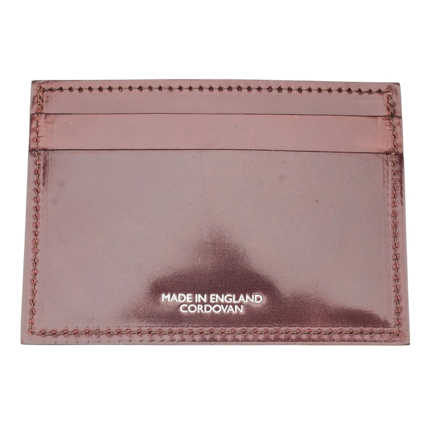Burgundy Cordovan Leather Card Holder - Image 2