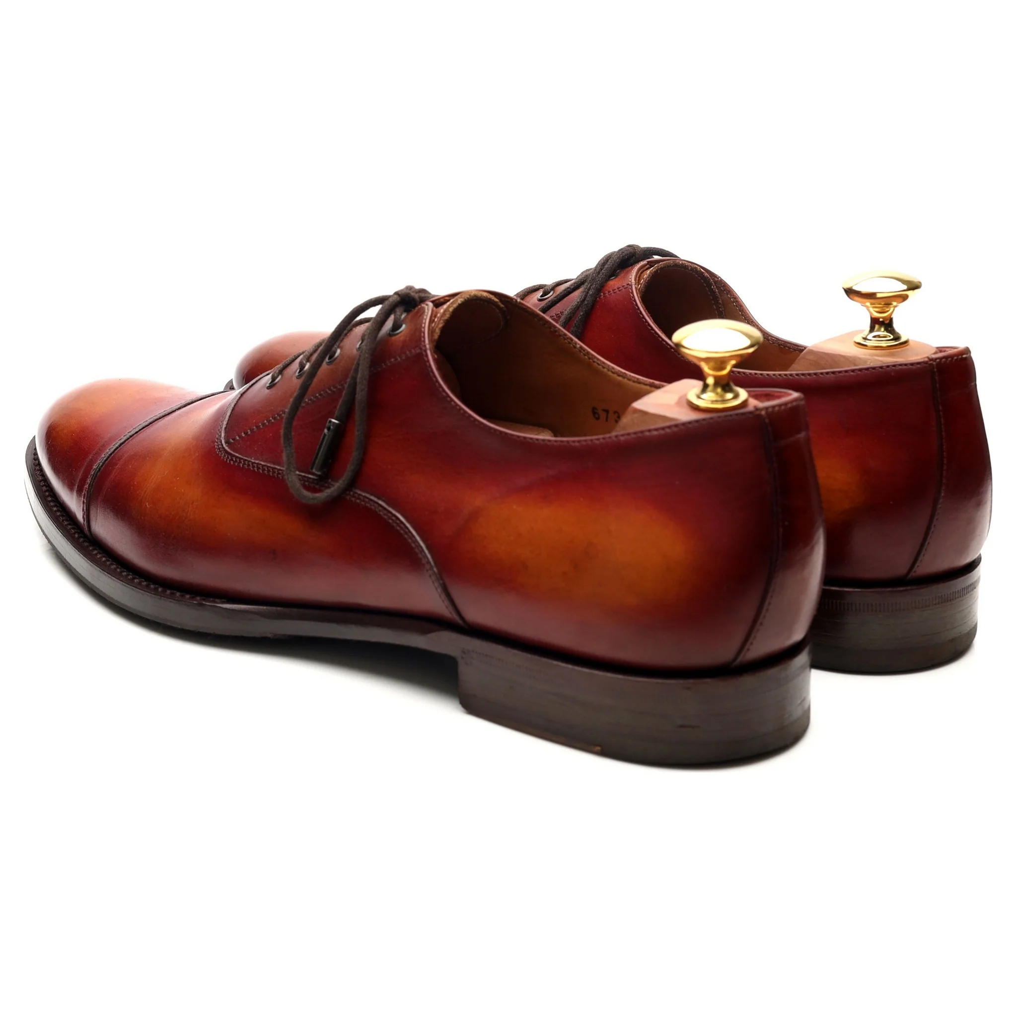 Tan Brown Leather Oxford UK 9 - Image 3