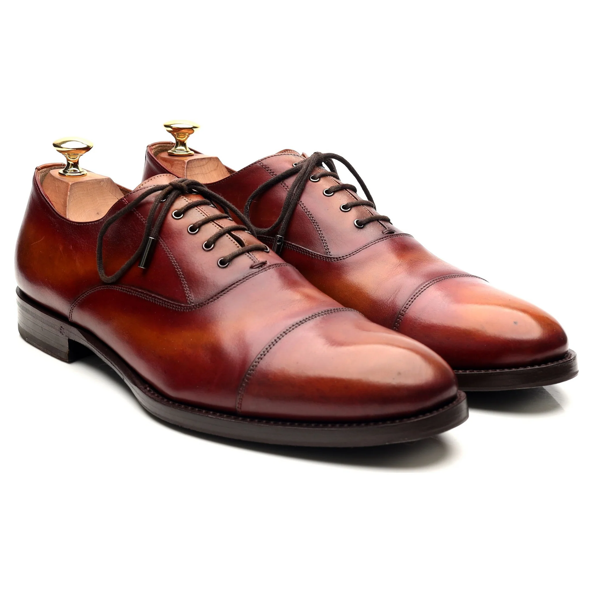 Tan Brown Leather Oxford UK 9 - Image 7