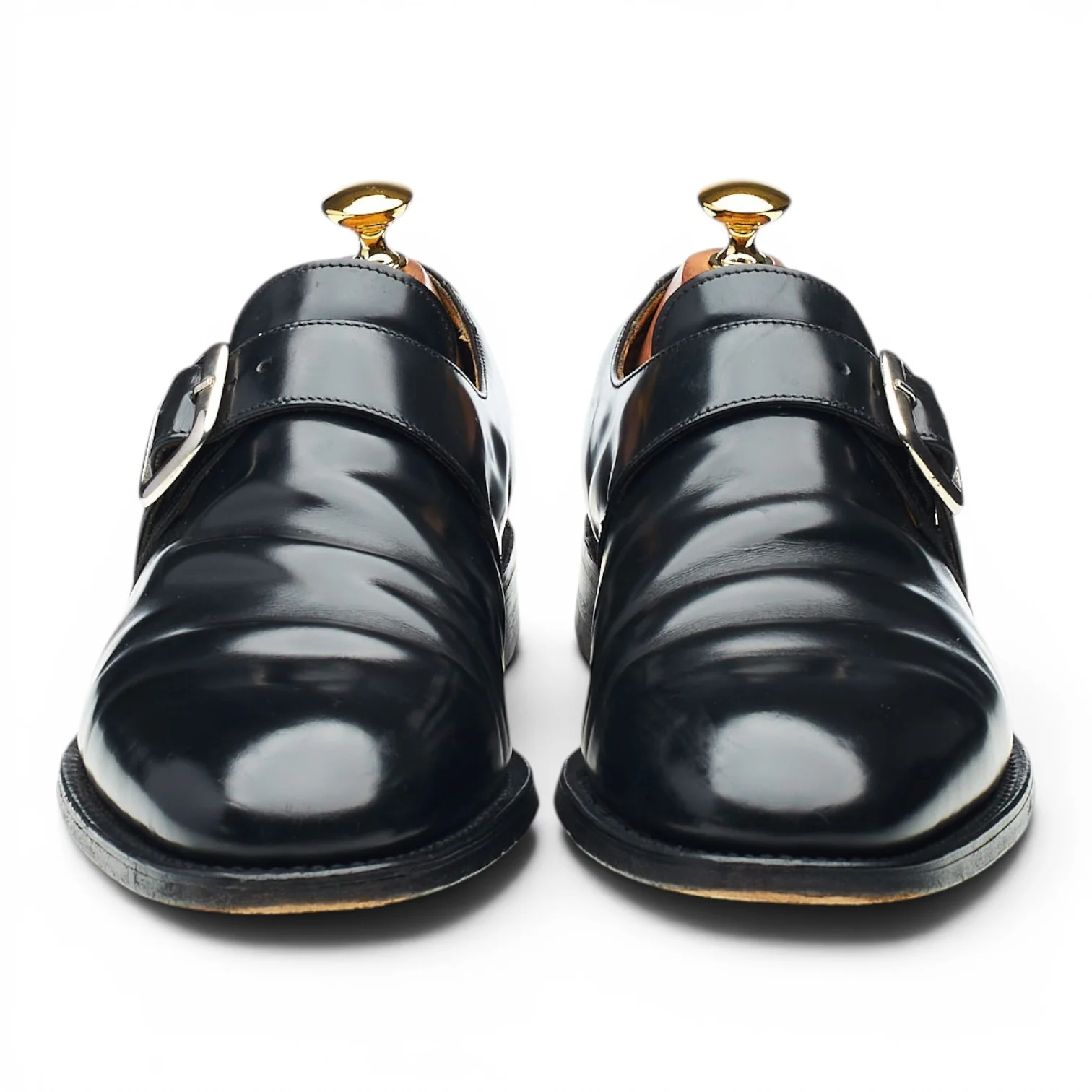 'Paisley' Black Leather Monk Strap UK 7 F - Image 2