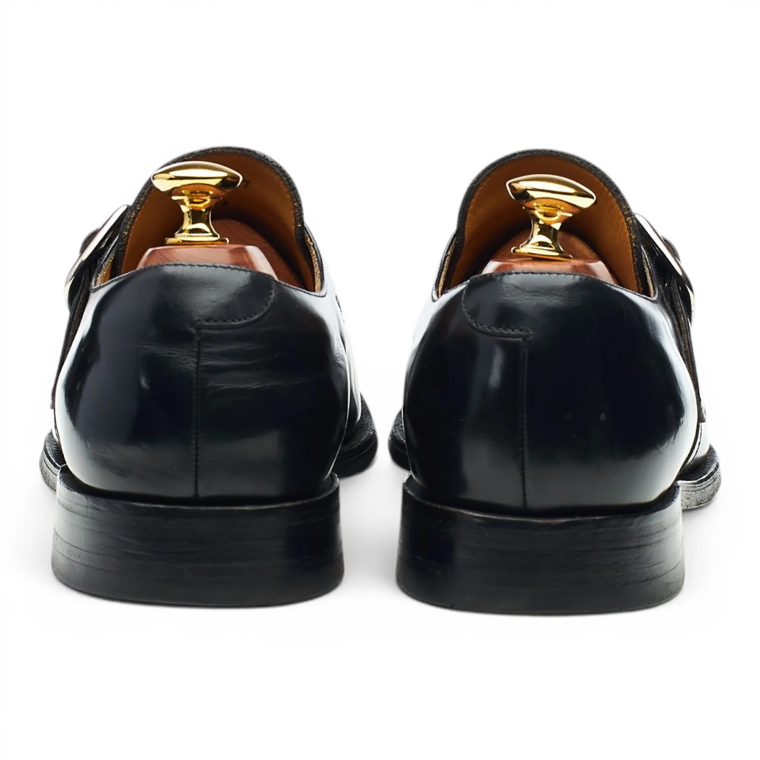 'Paisley' Black Leather Monk Strap UK 7 F - Image 4