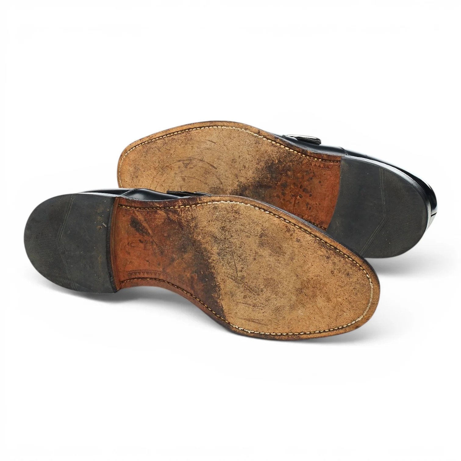 'Paisley' Black Leather Monk Strap UK 7 F - Image 5
