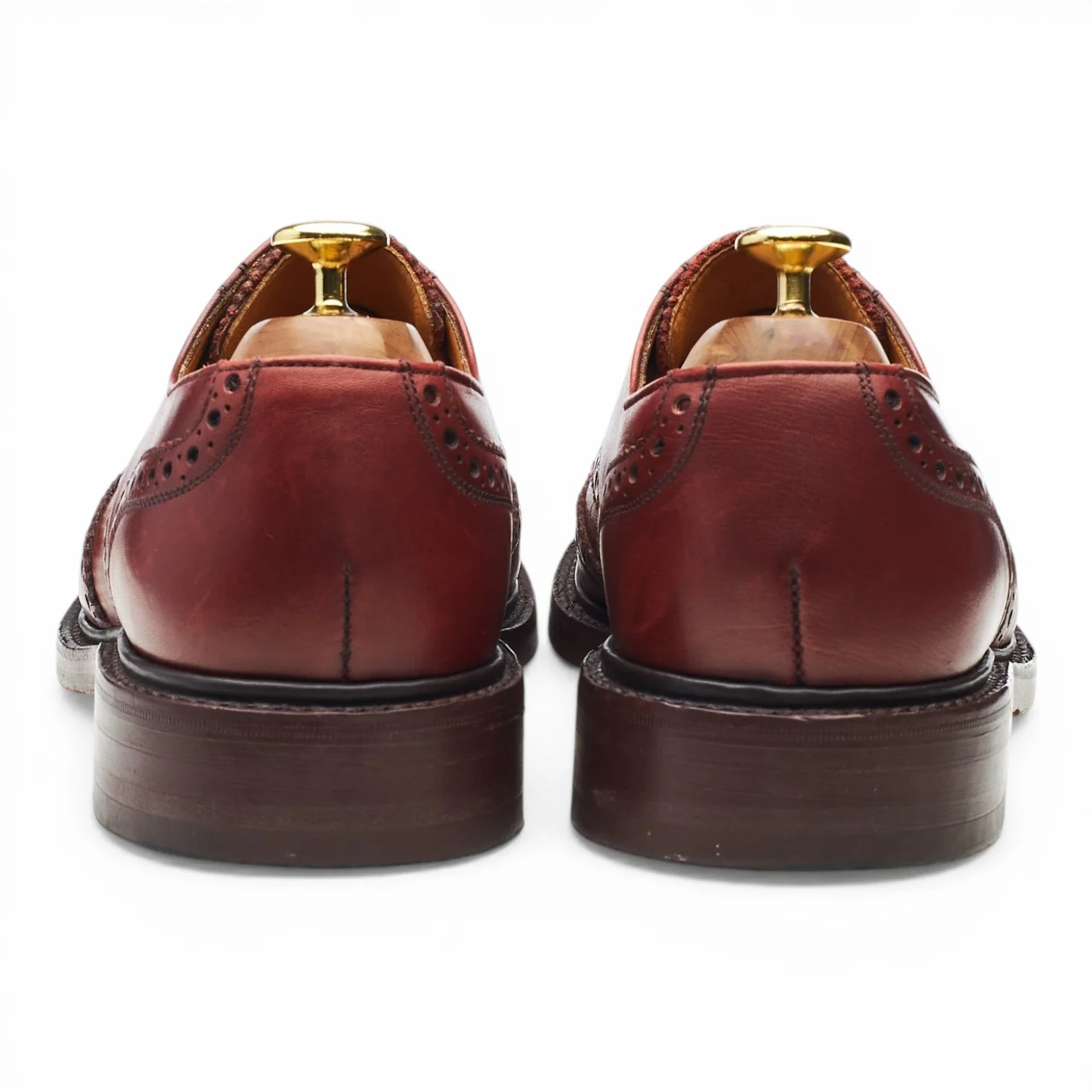'Paisley 2' Brown Leather Derby Brogues UK 8.5 - Image 4