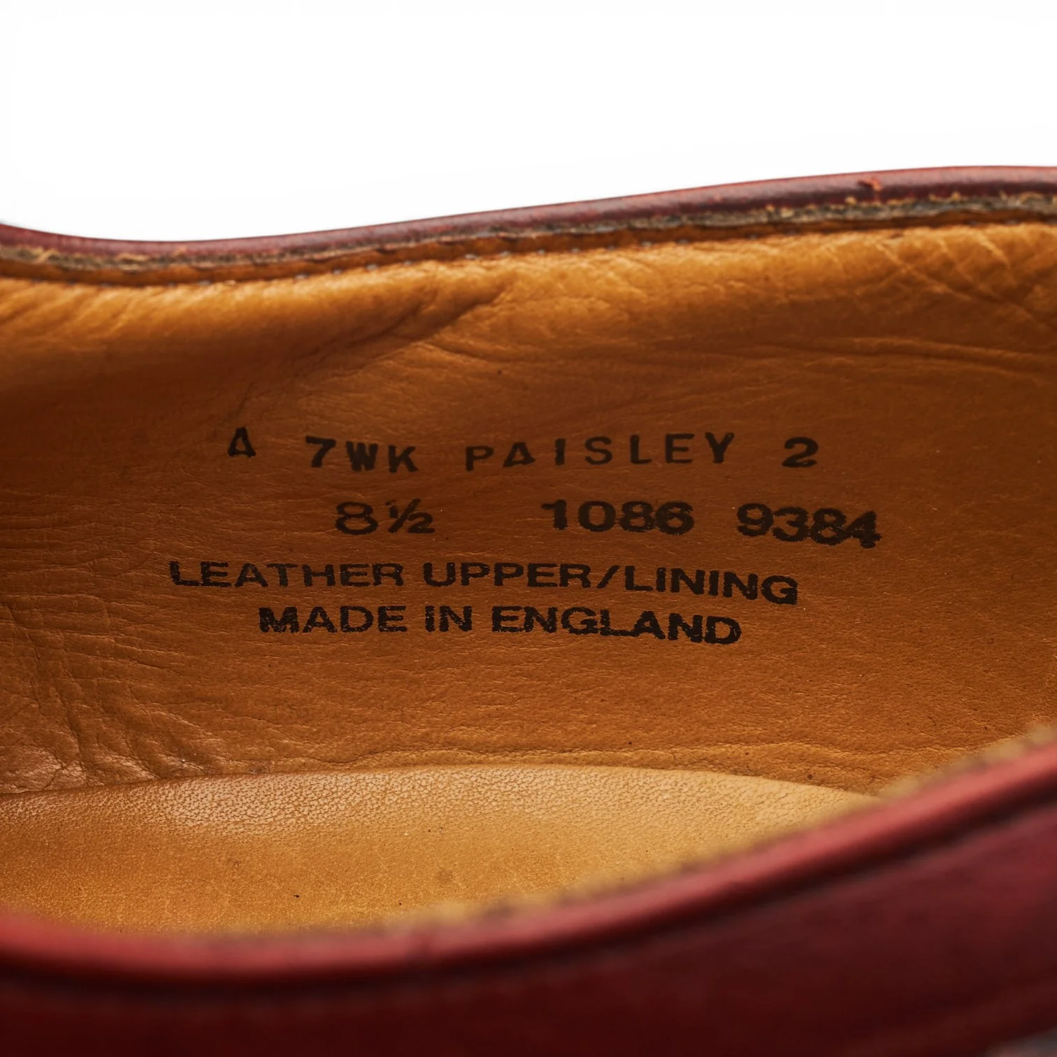 'Paisley 2' Brown Leather Derby Brogues UK 8.5 - Image 7