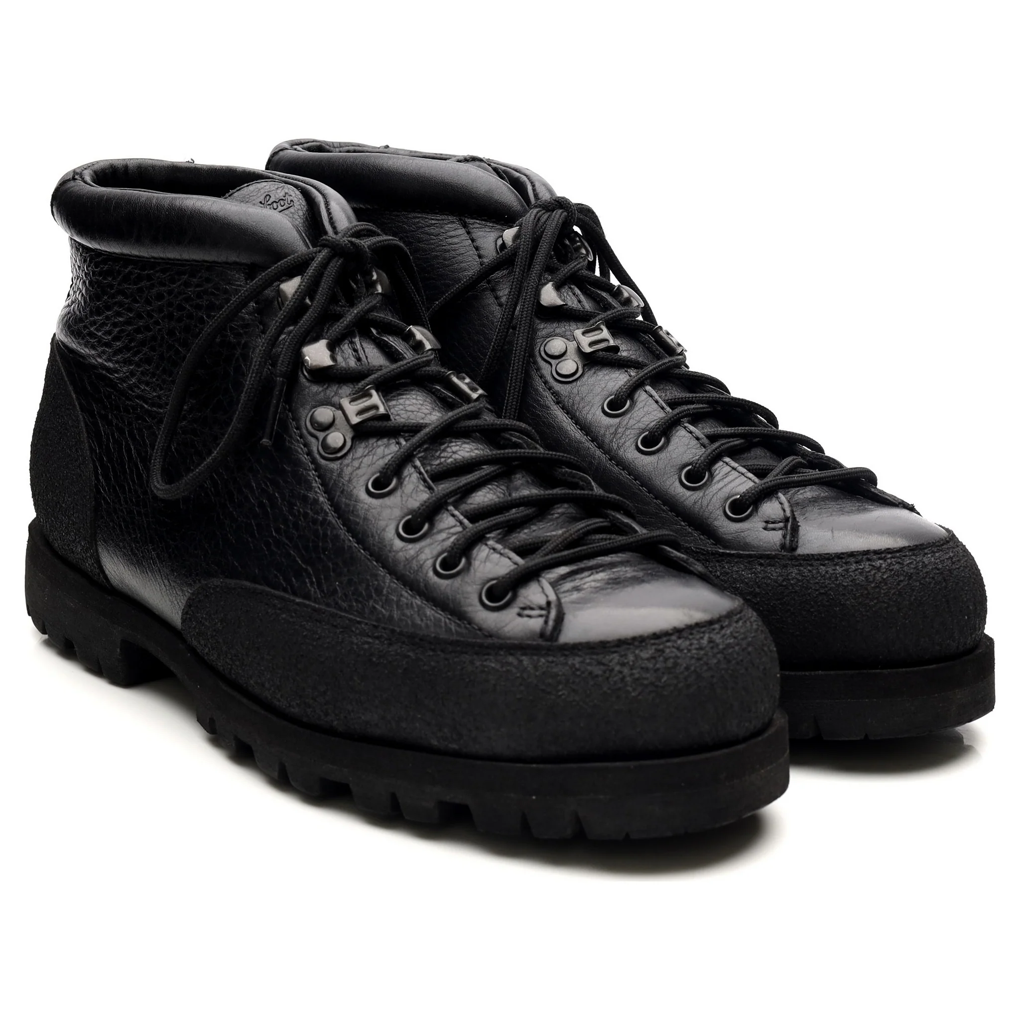 'Yosemite' Black Leather Hiker Boots UK 10 - Image 7