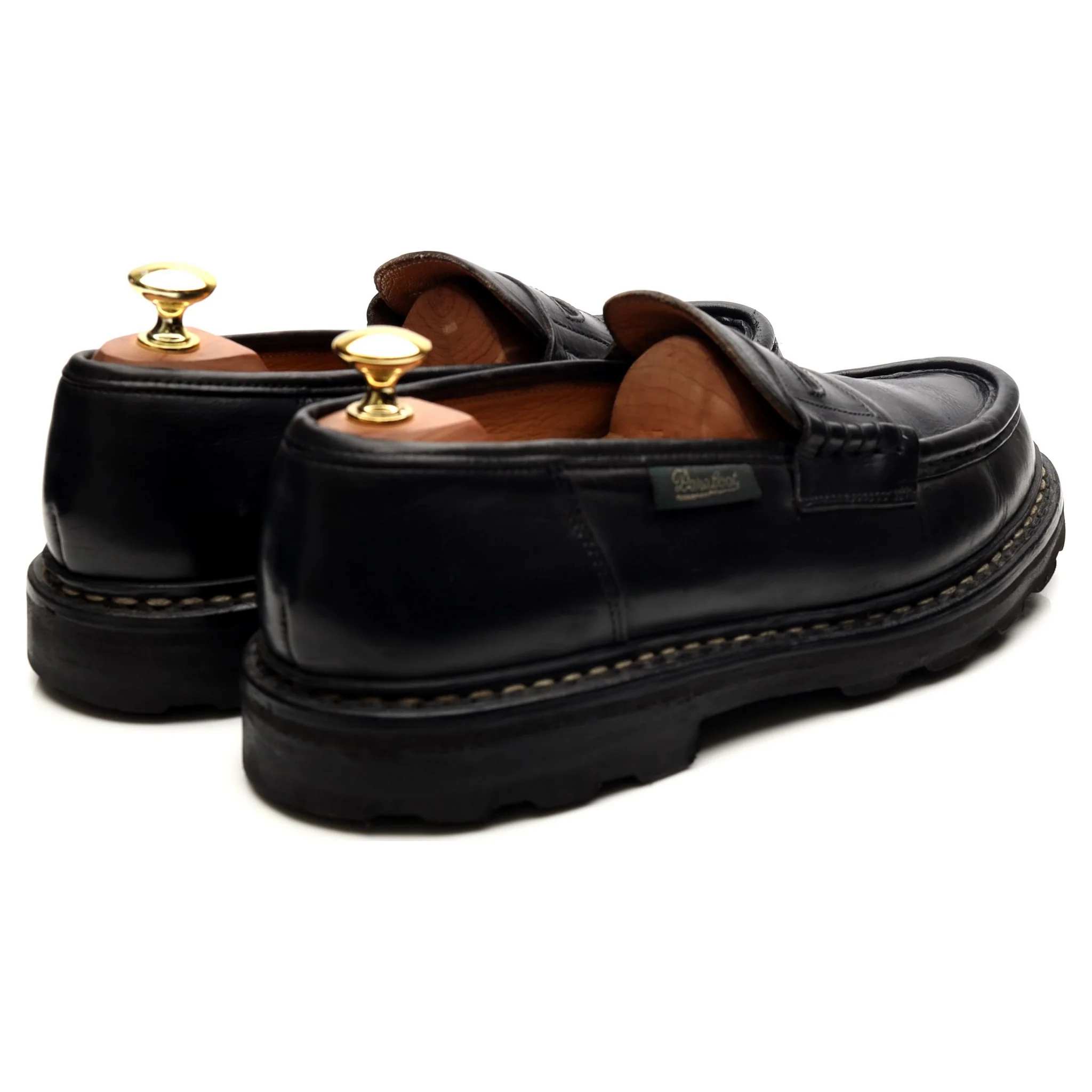 'Reims' Black Leather Loafers UK 8.5 - Image 5