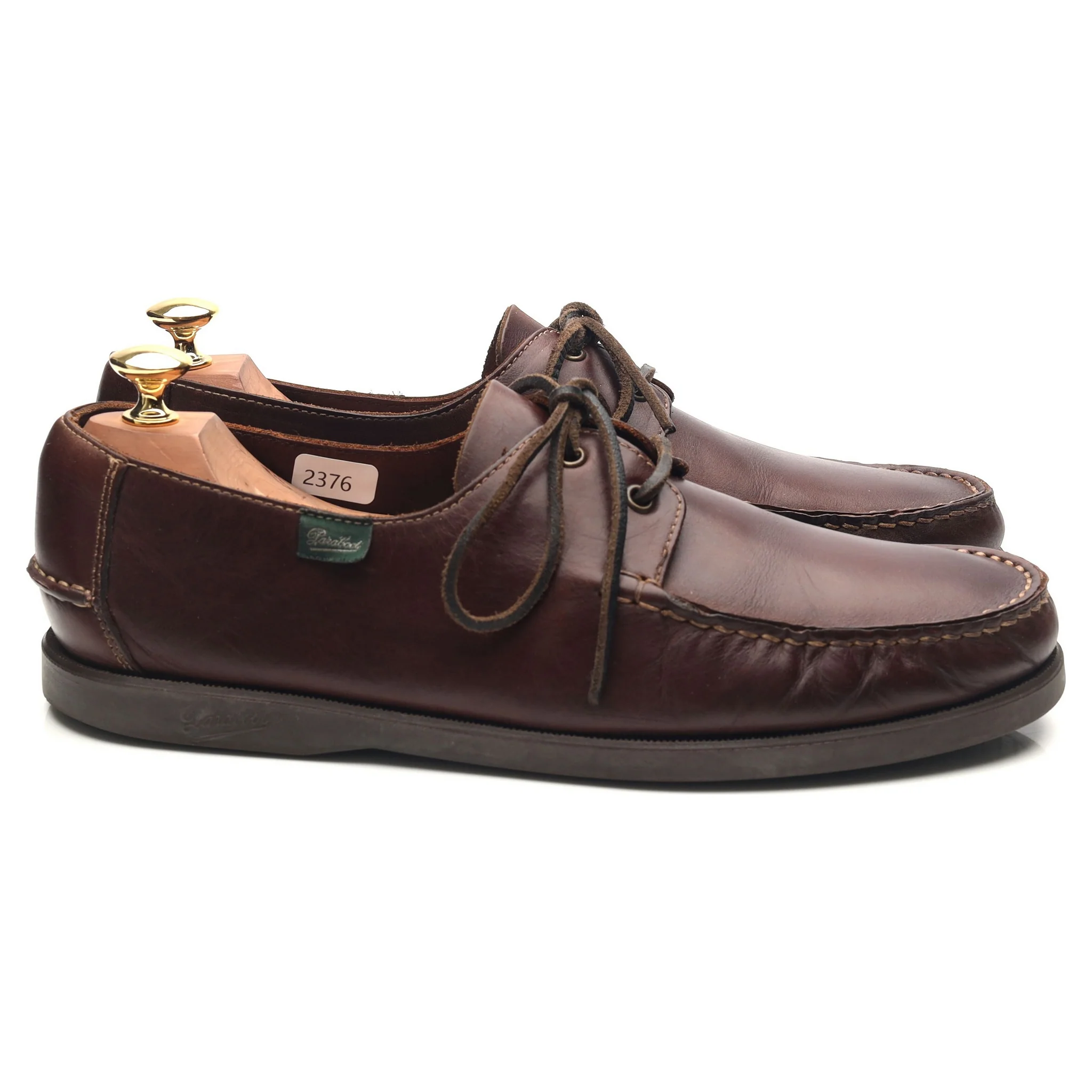 Dark Brown Leather Deck Shoes UK 9 - Image 6