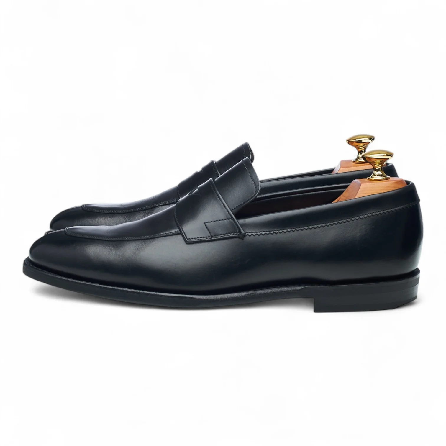'Parham' Black Leather Split Toe Loafers UK 6.5 F - Image 3
