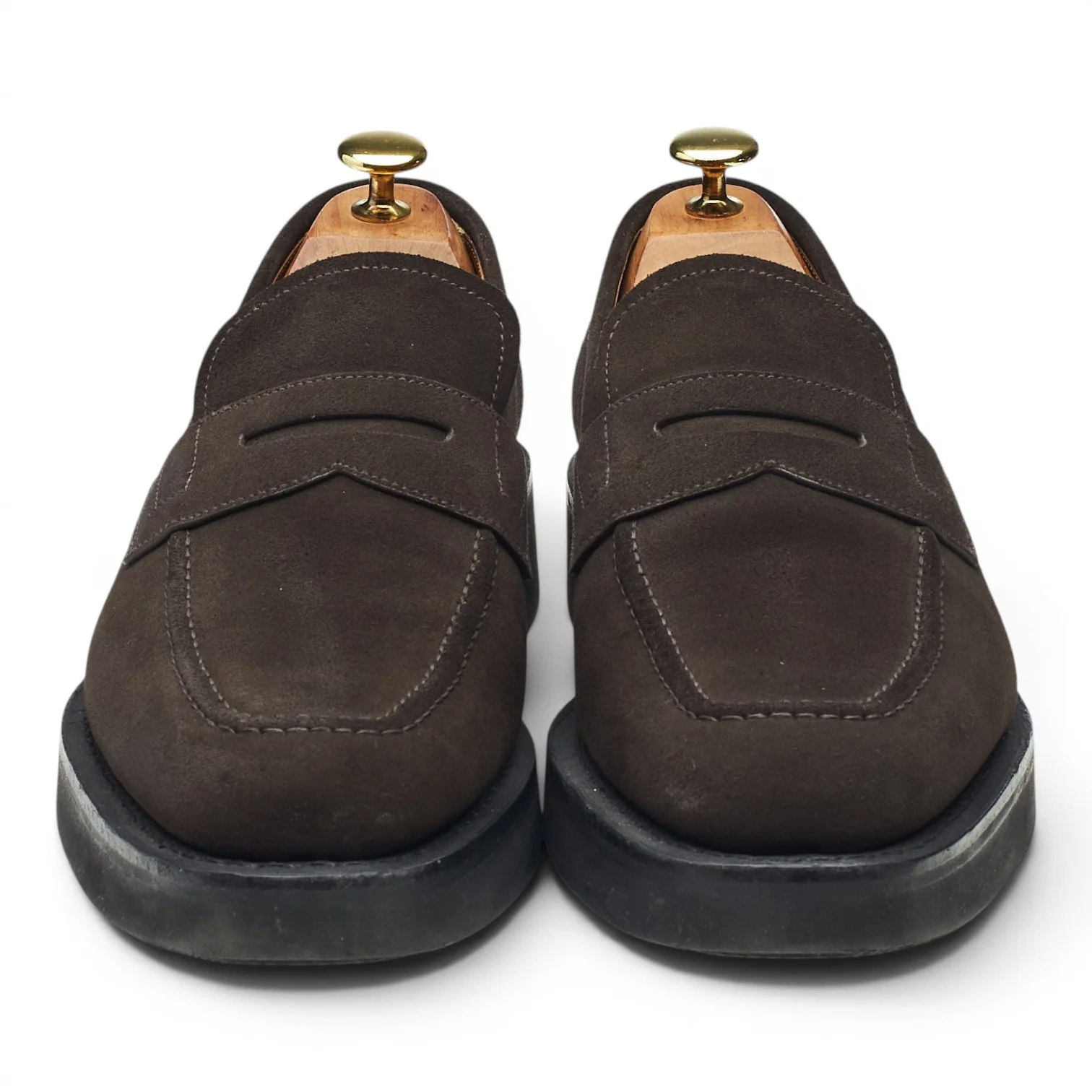 'Parham L' Dark Brown Suede Loafers UK 8 - Image 2